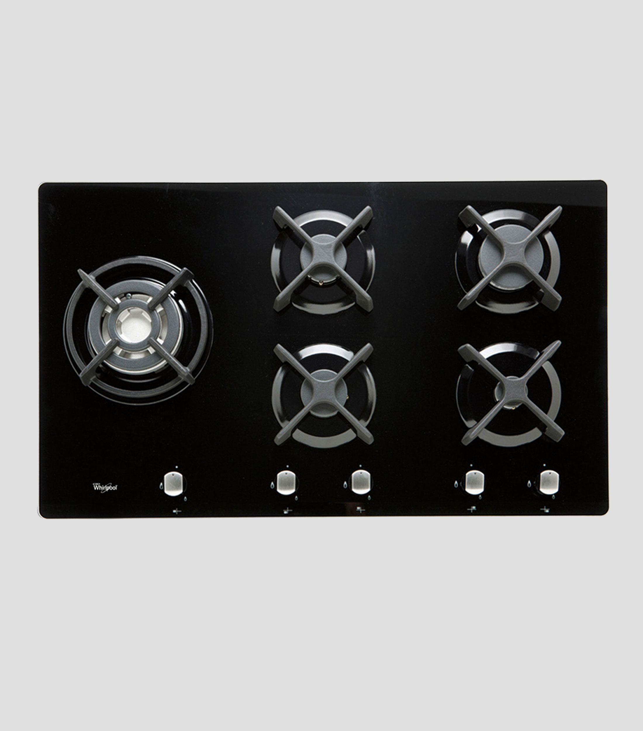 Parrilla de Gas Natural a LP On Glas 5 Quemadores AKT935NB Negra