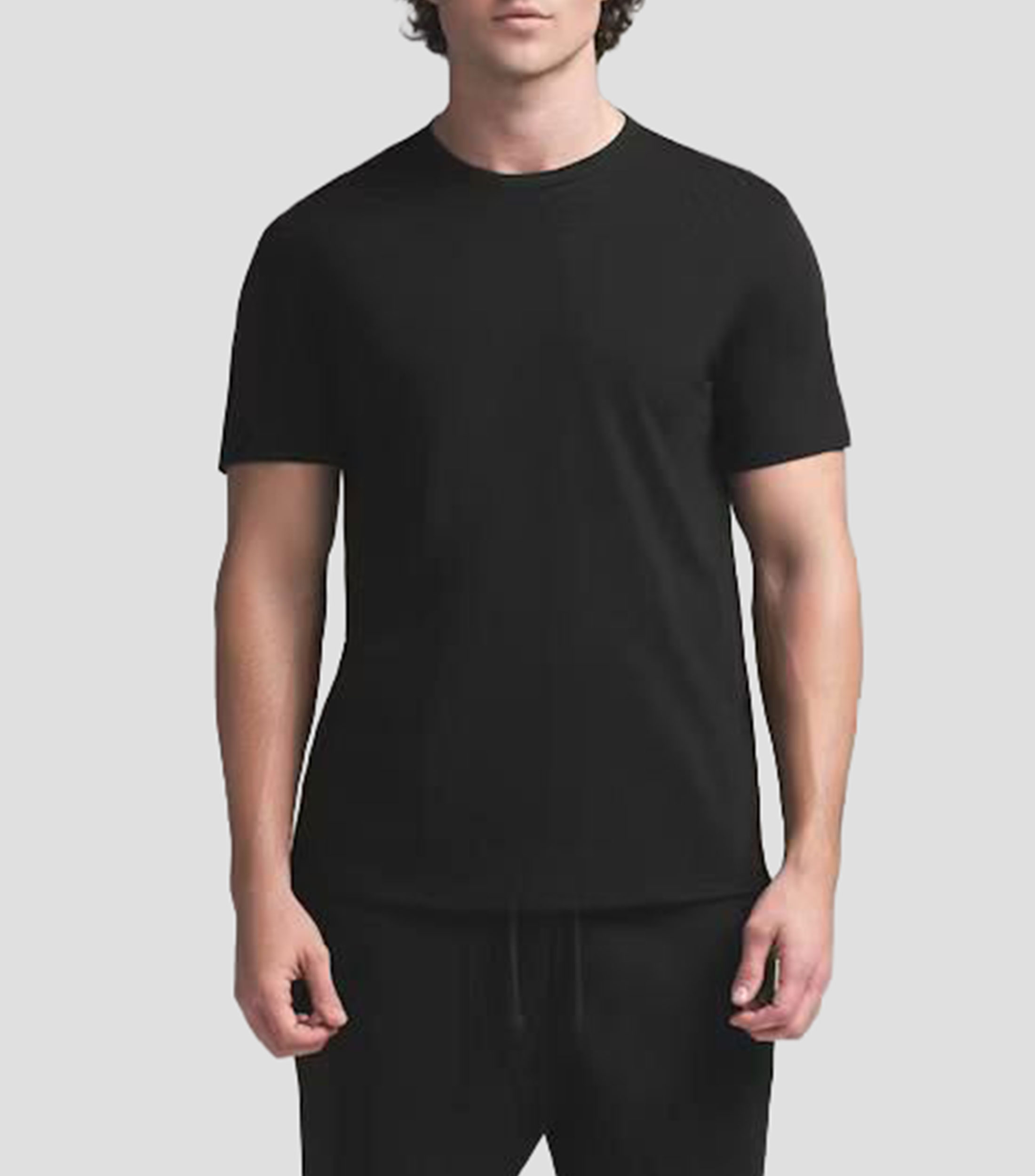 Playera cuello redondo manga corta lisa Hombre