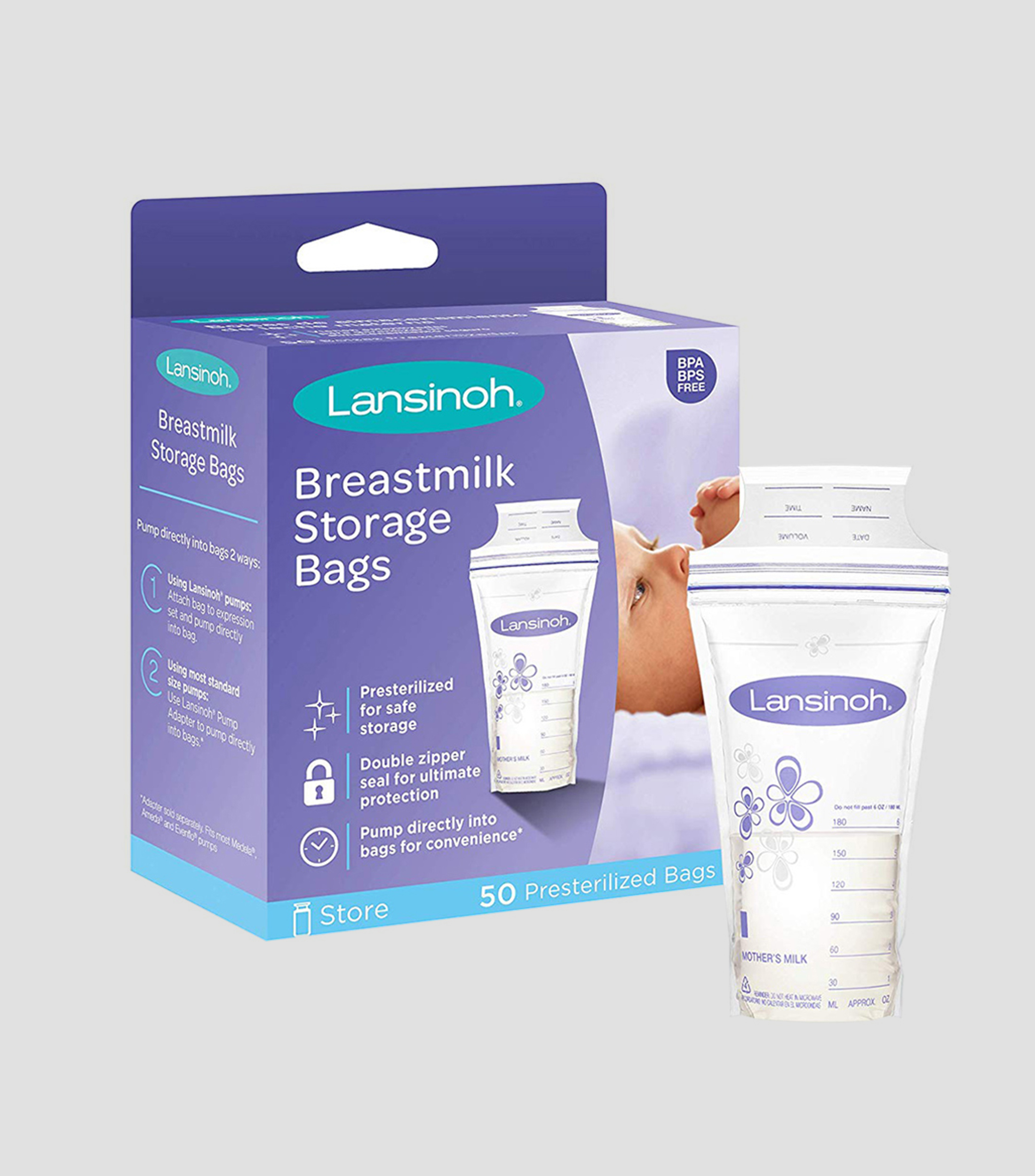 Set 50 Bolsas almacenadoras de Leche Materna