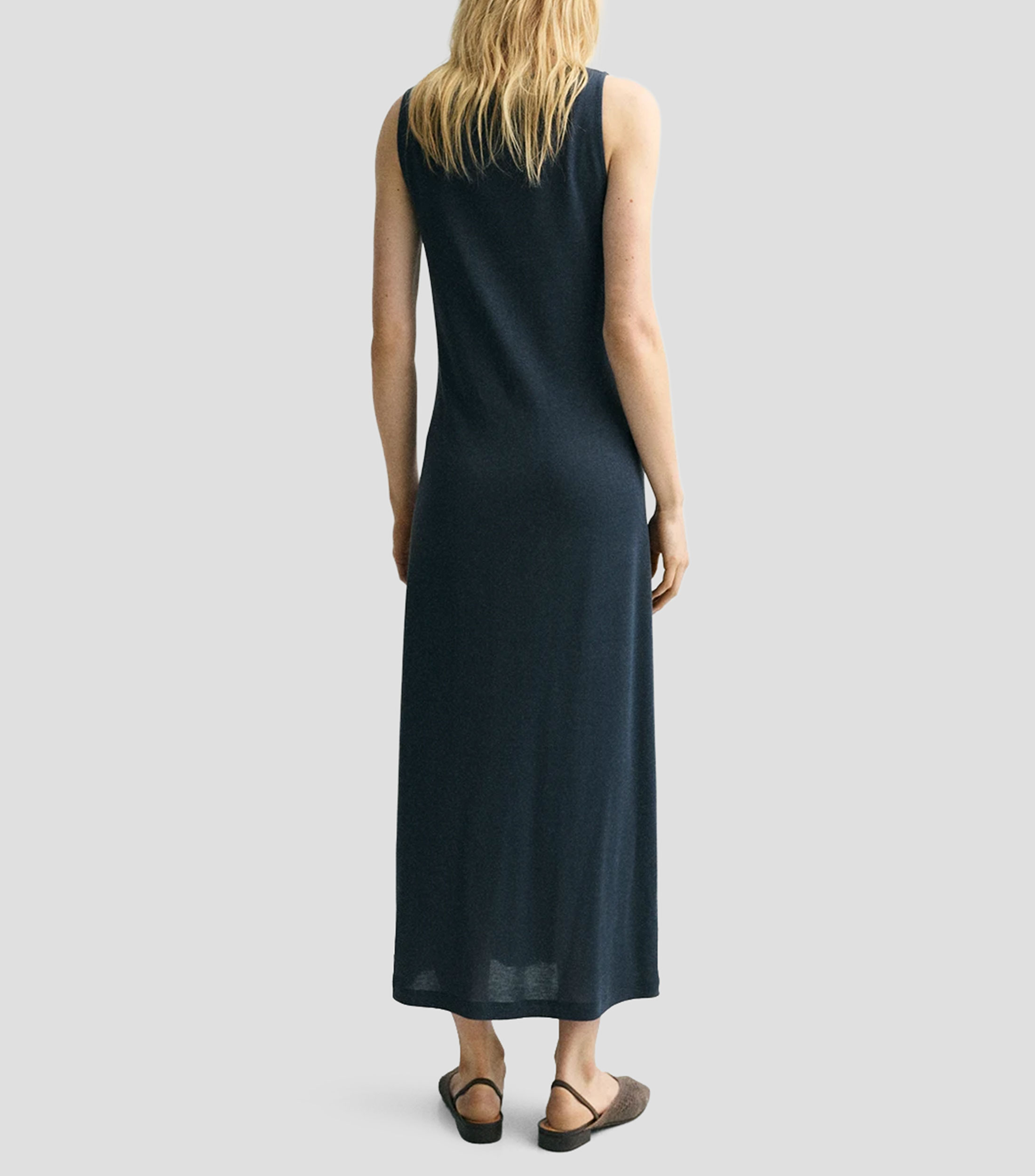 Vestido largo liso Pompeia Mujer