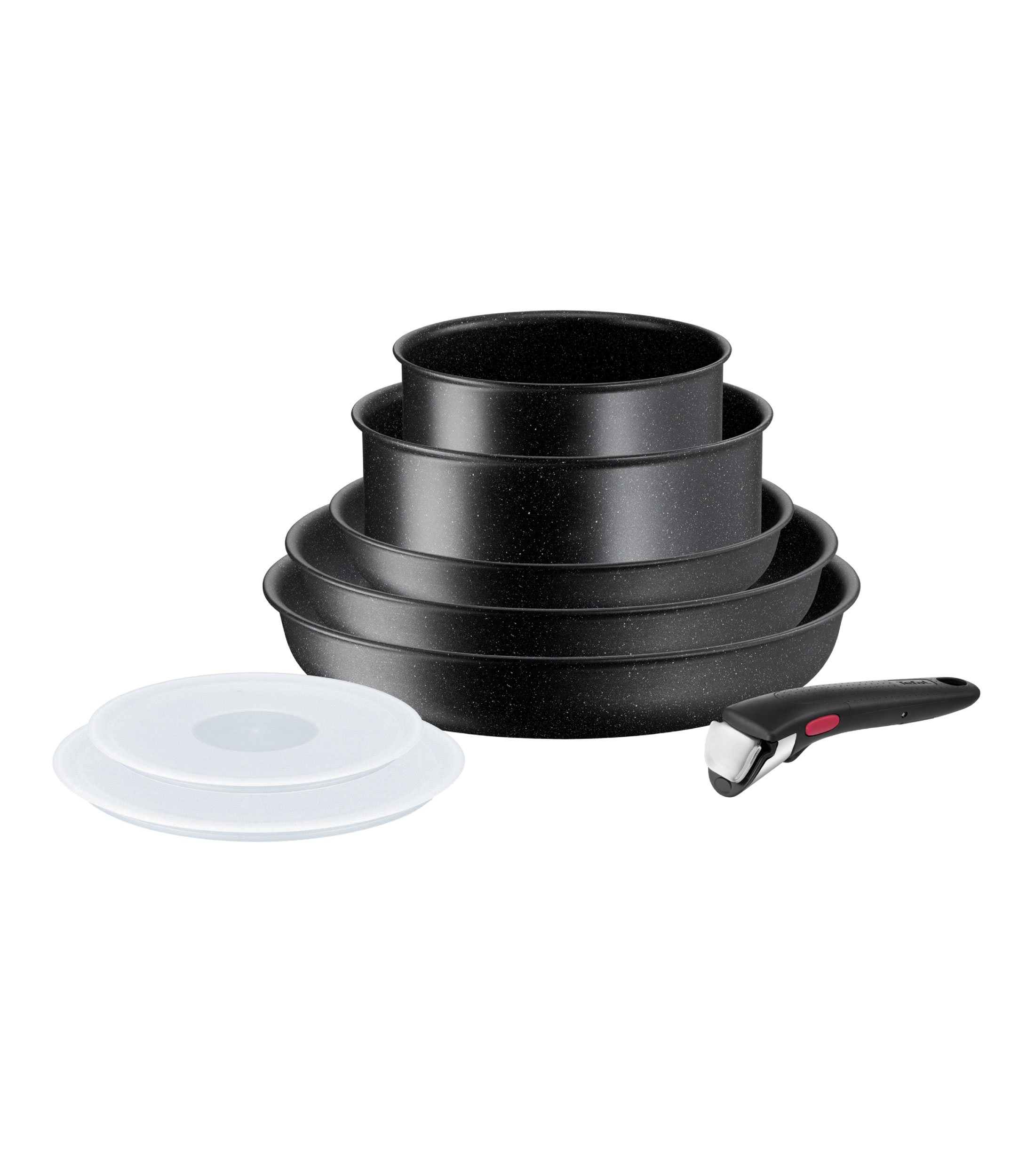Batería de Cocina en aluminio Ingenio Black Stone 8 Piezas