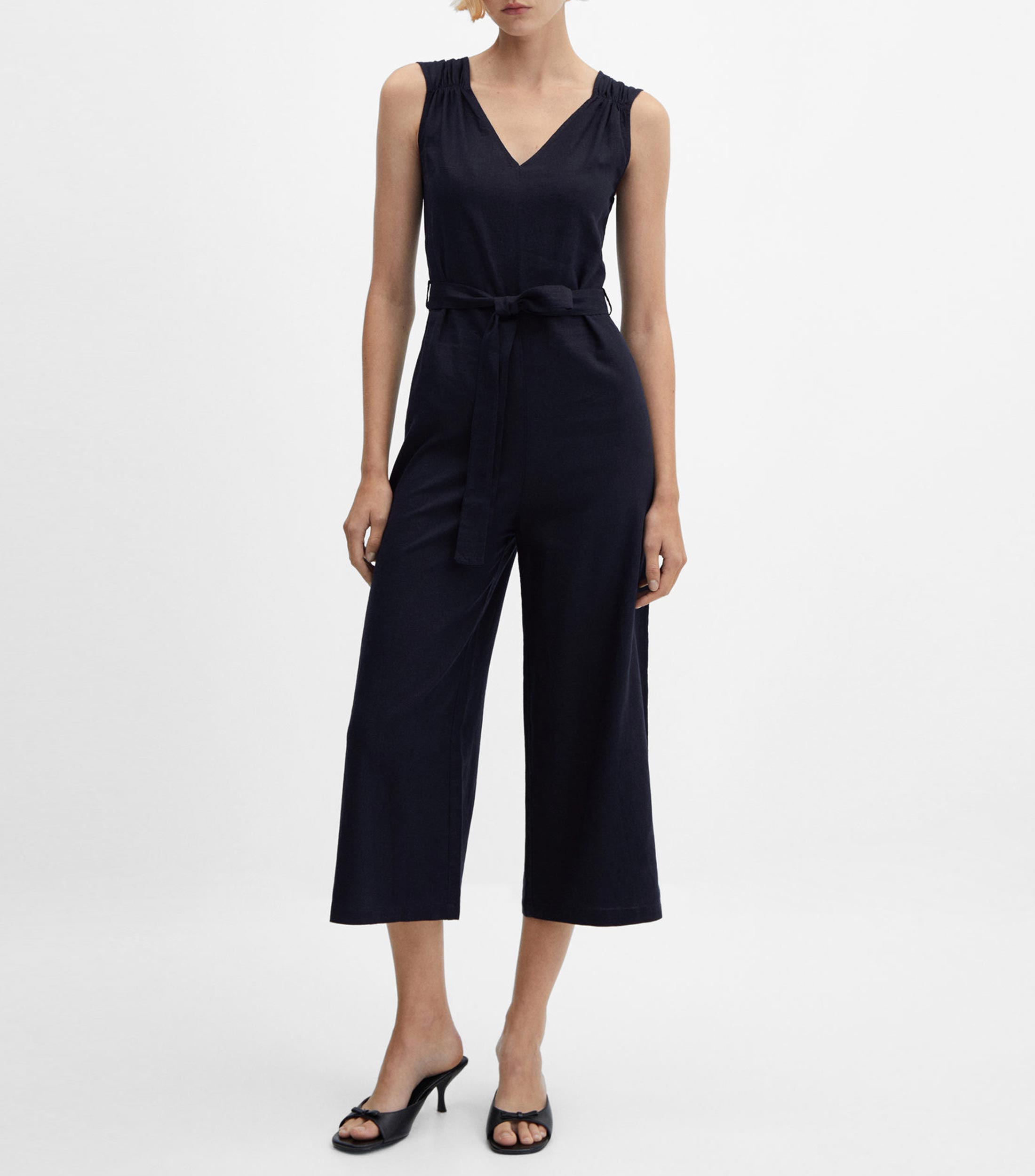 Combinaison (Jumpsuit) Rewind Pour Femme - Sans Manches, Col V, élastique - Taille S - Multicolore