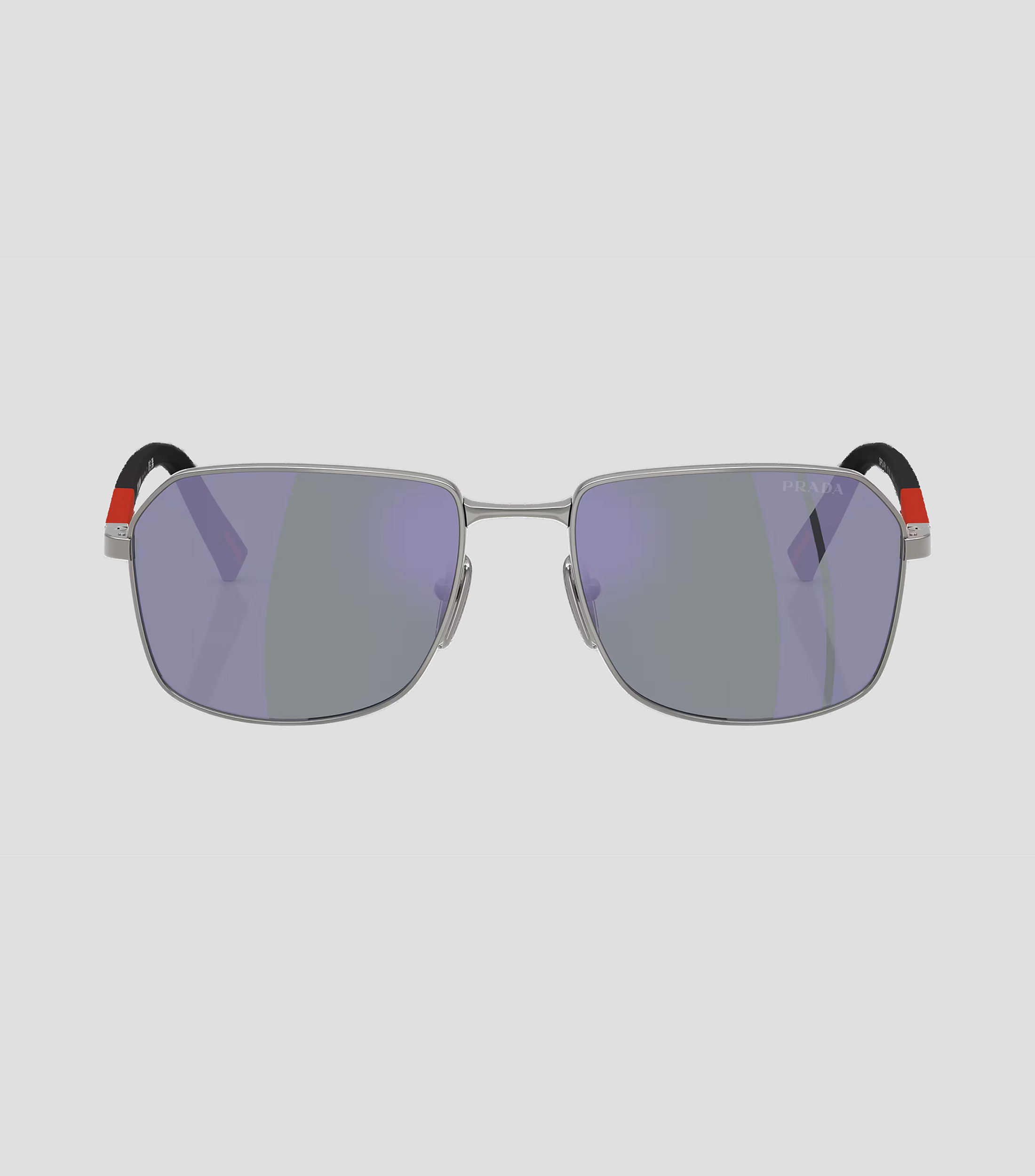 Lentes de sol rectangulares Linea Rossa gris plomo Hombre