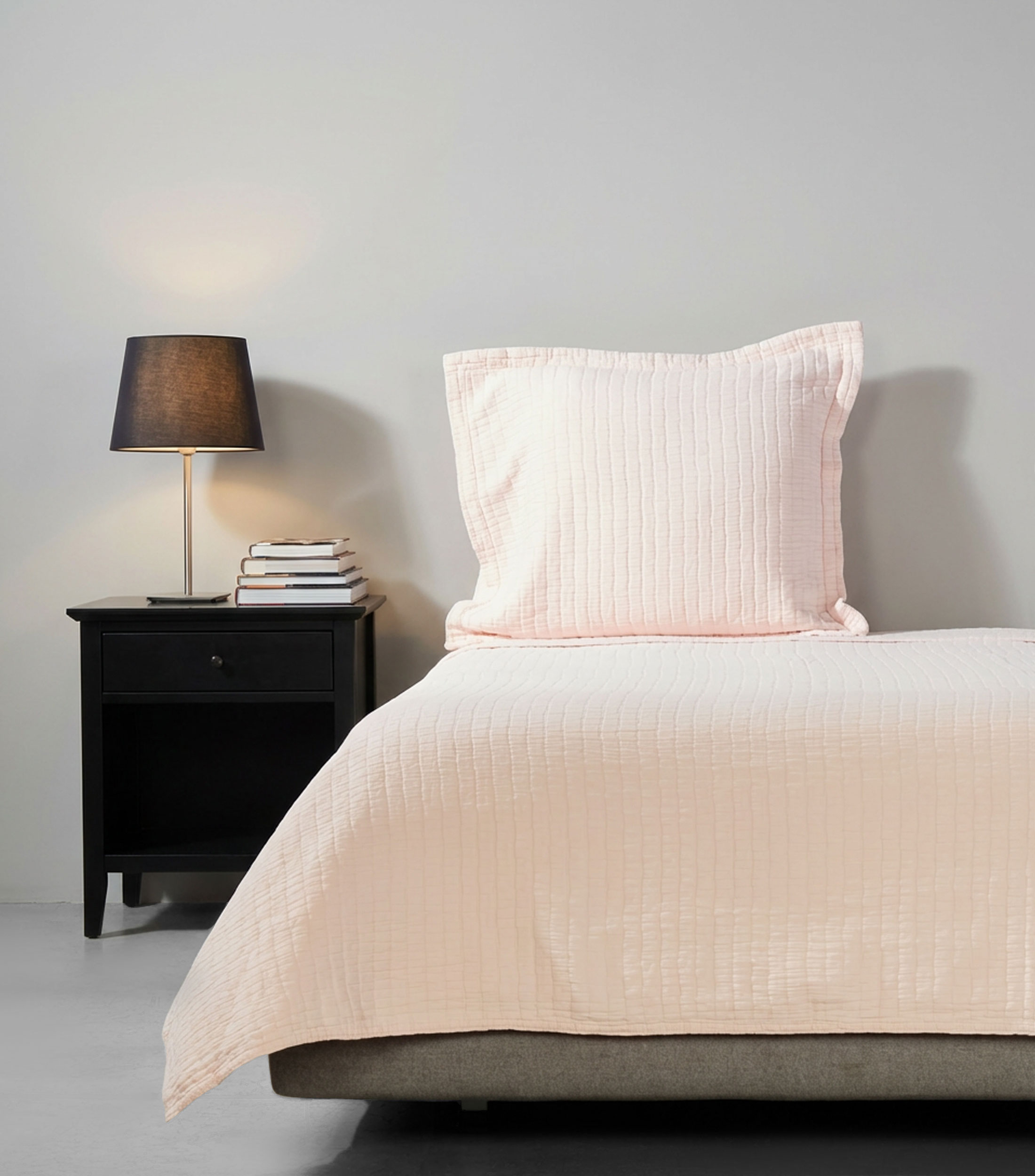 Funda para almohada Euro en algodón Minimal rosa