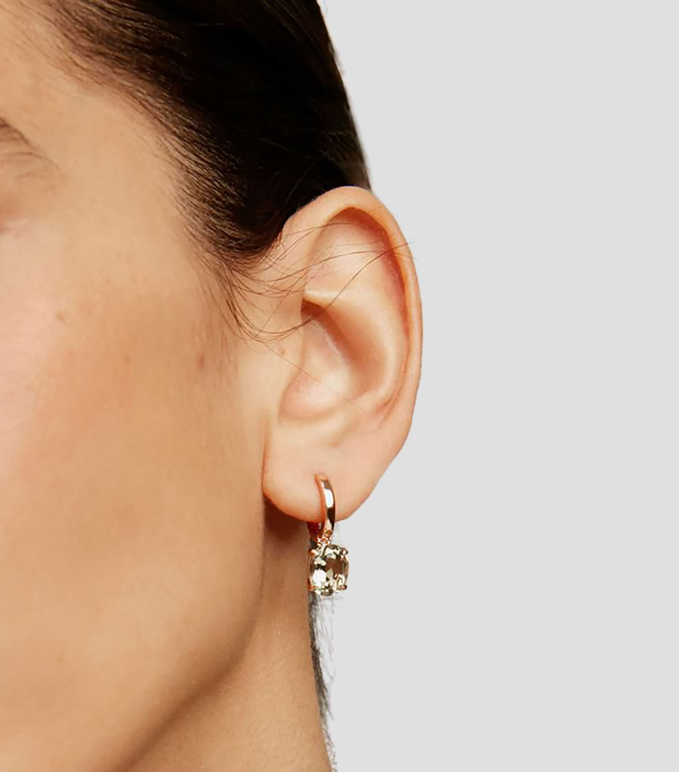 Pendientes en plata .925 con cuarzo Elúa Mujer