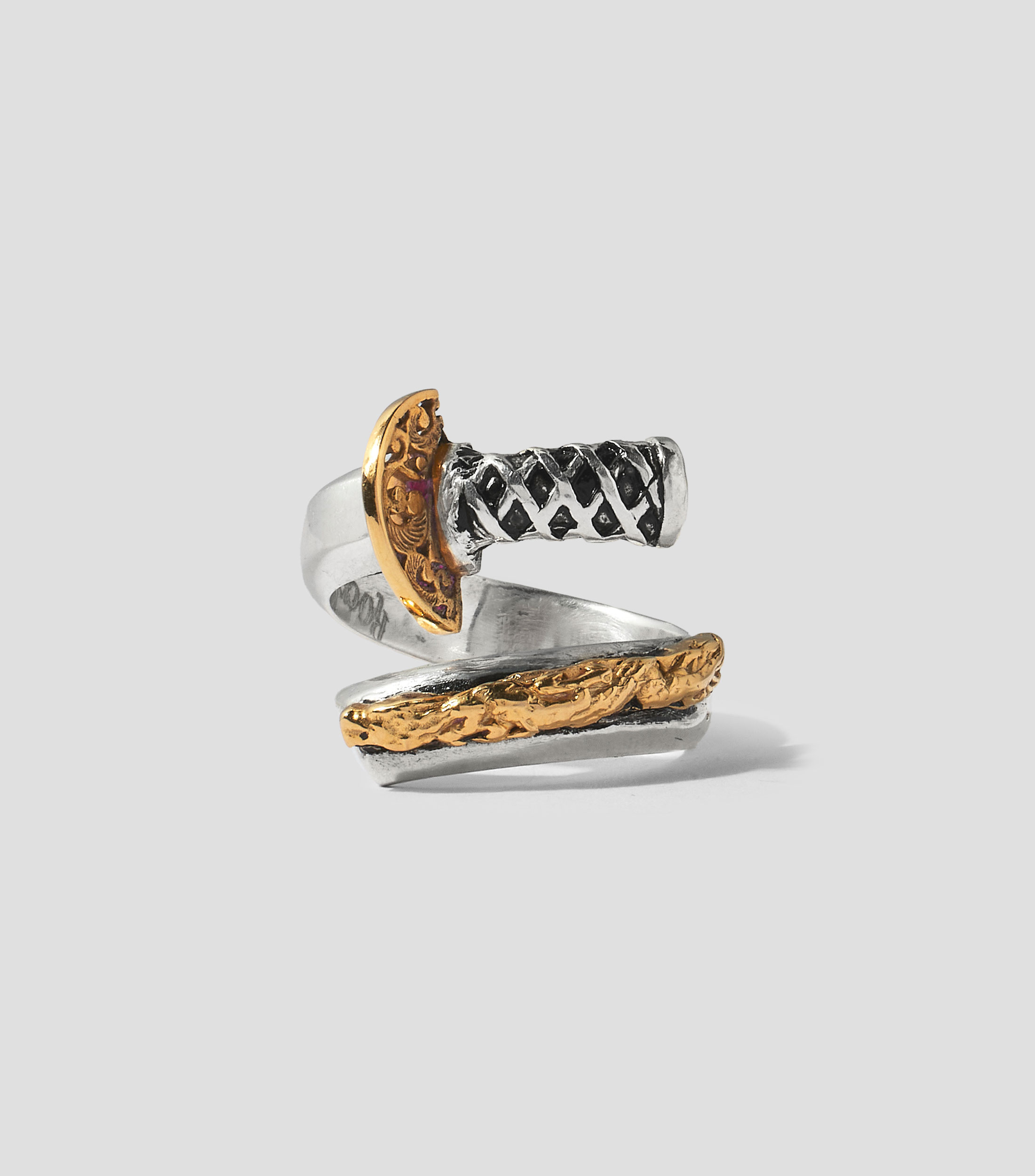 Anillo en plata .925 Samurái Katana Hombre