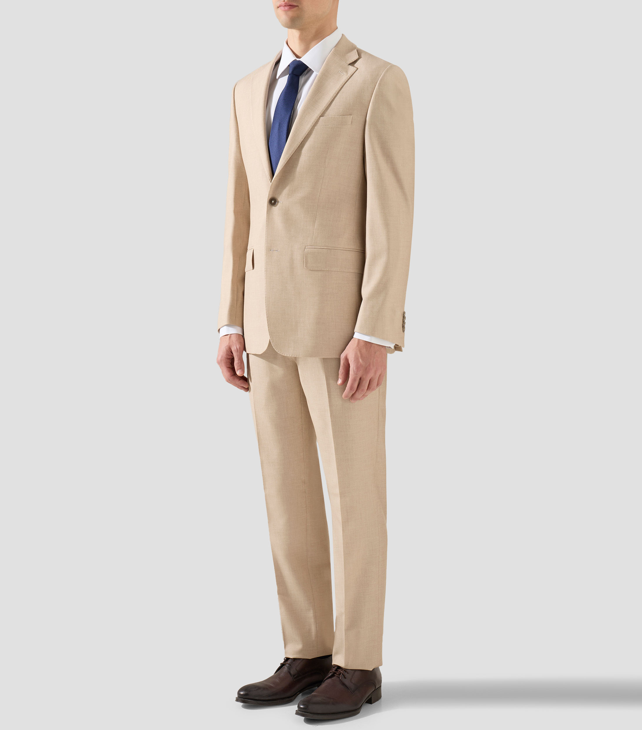 Traje de corte regular liso Hombre