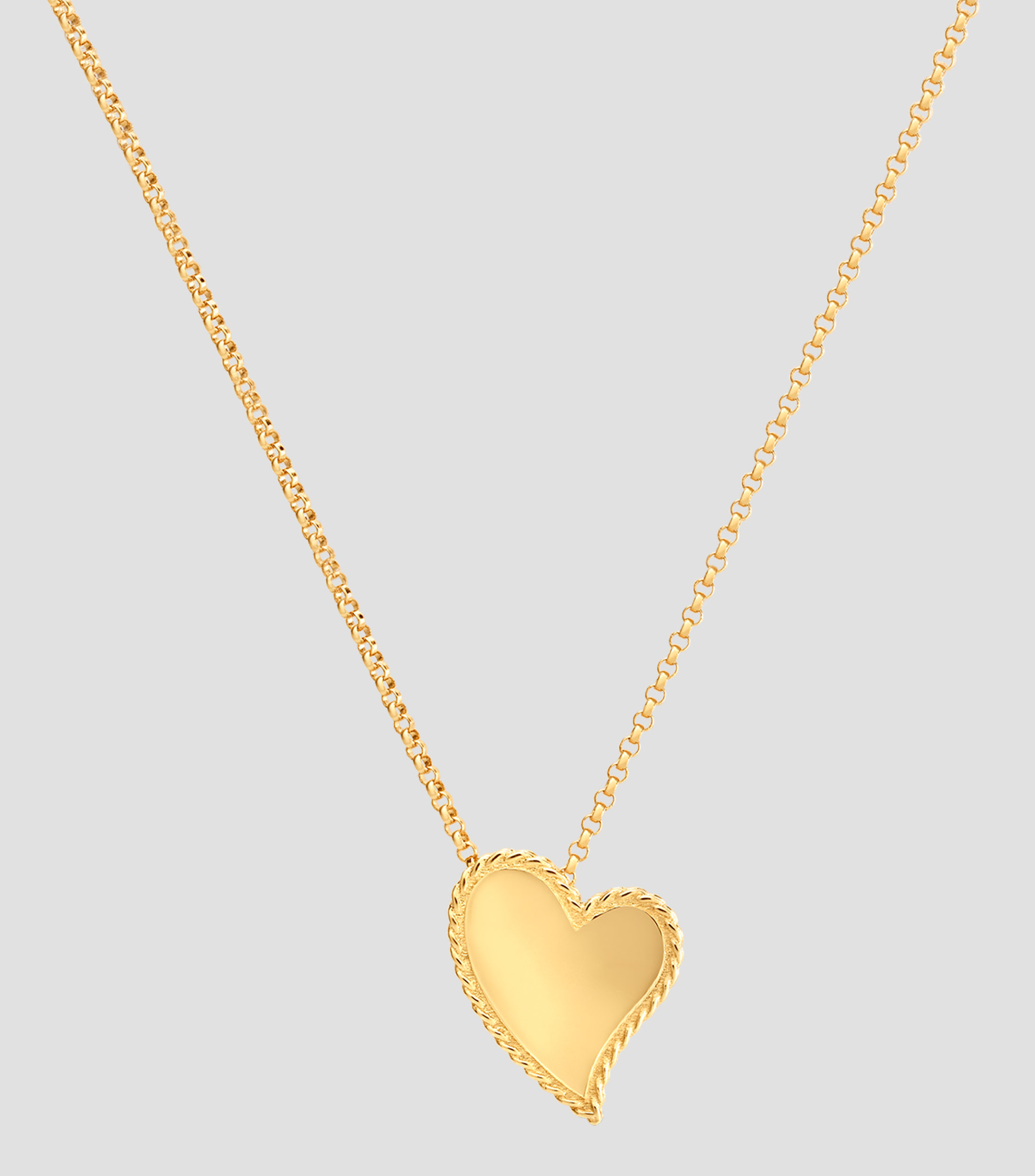 Collar corazón en oro amarillo de 18 kilates Princess Mujer