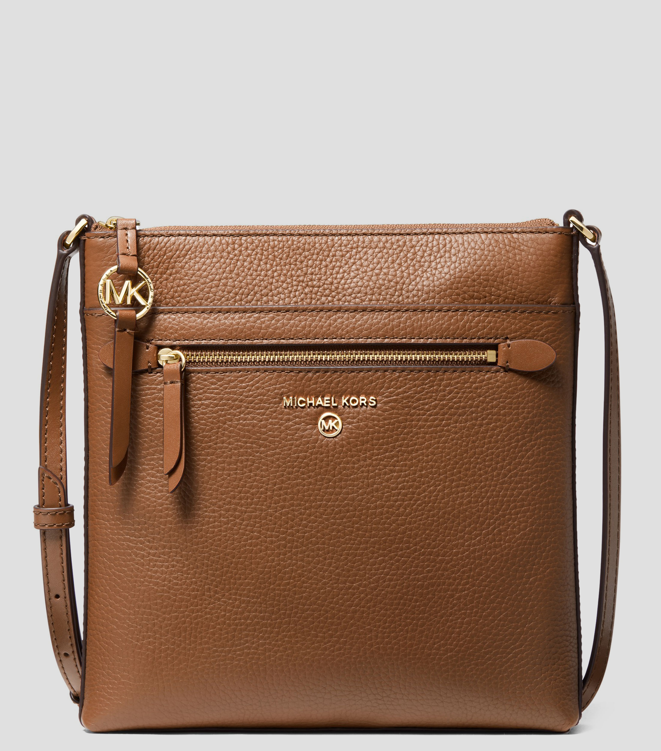 Michael Kors Bolso crossbody en piel caf con textura Mujer El