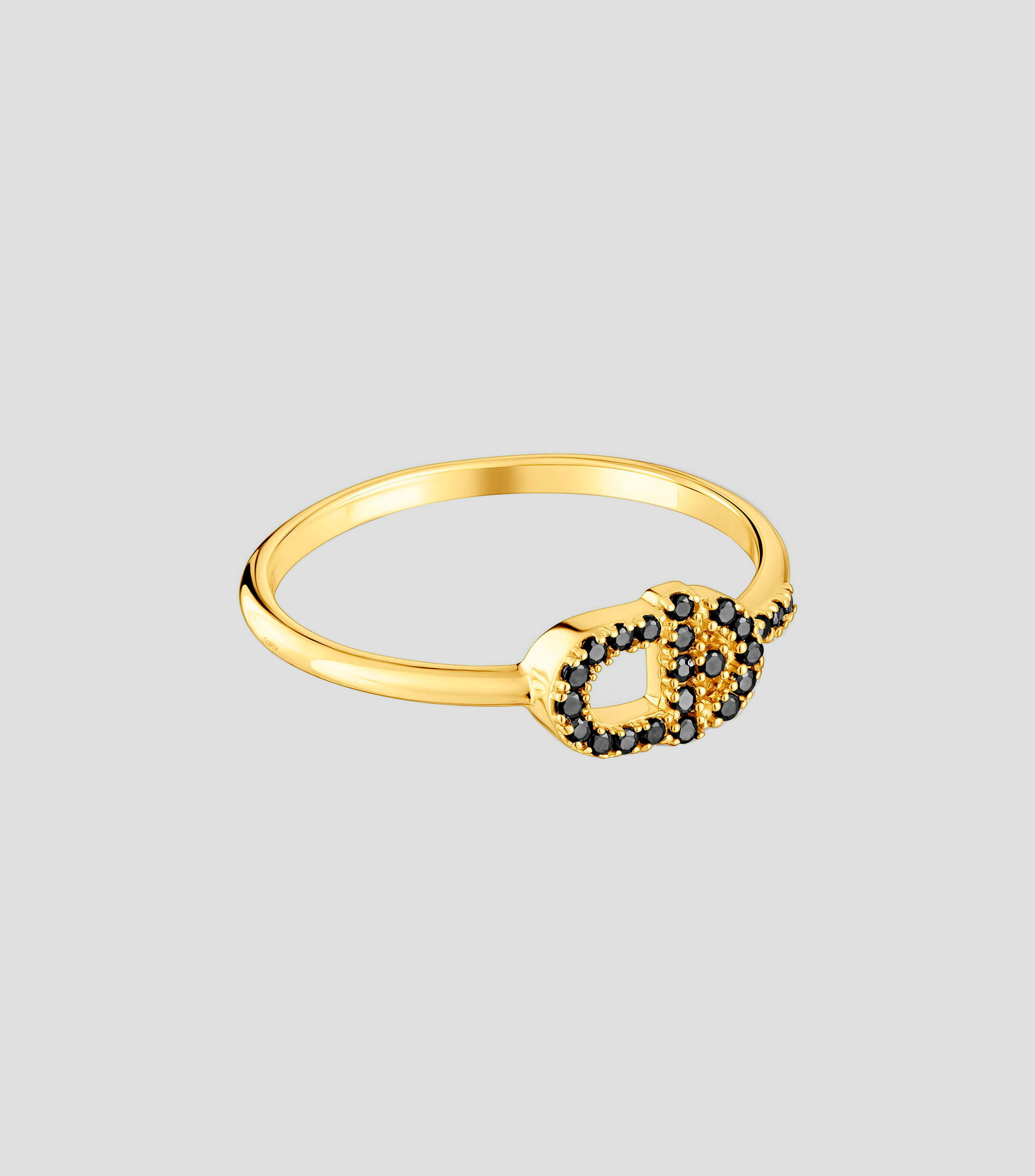 Anillo en oro de 18 kilates Manifesto con incrustación de pedrería Mujer