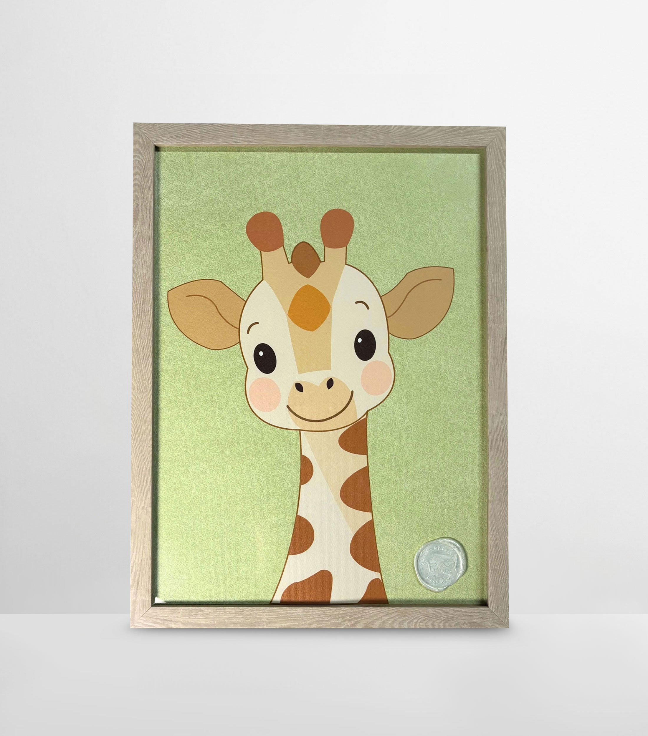 Cuadro Decorativo Jirafa en papel fabriano