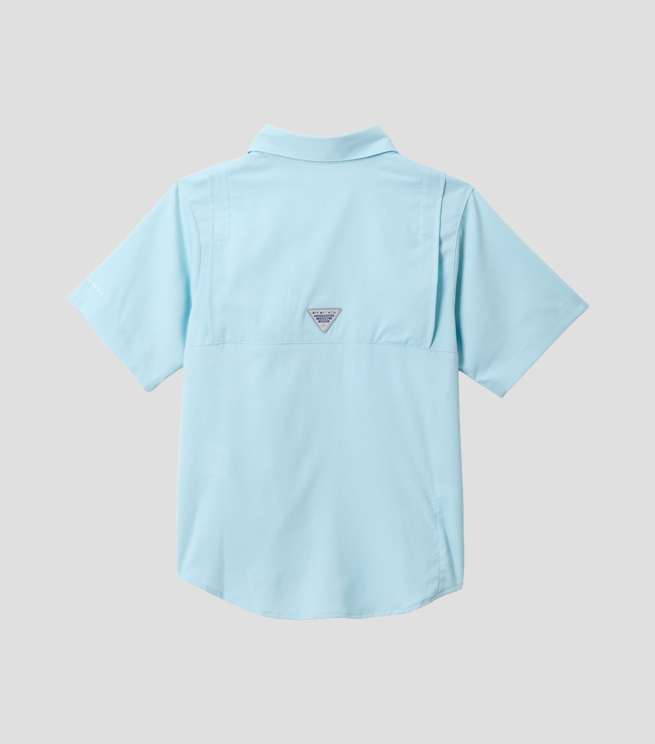 Camisa de pesca lisa manga corta Niño