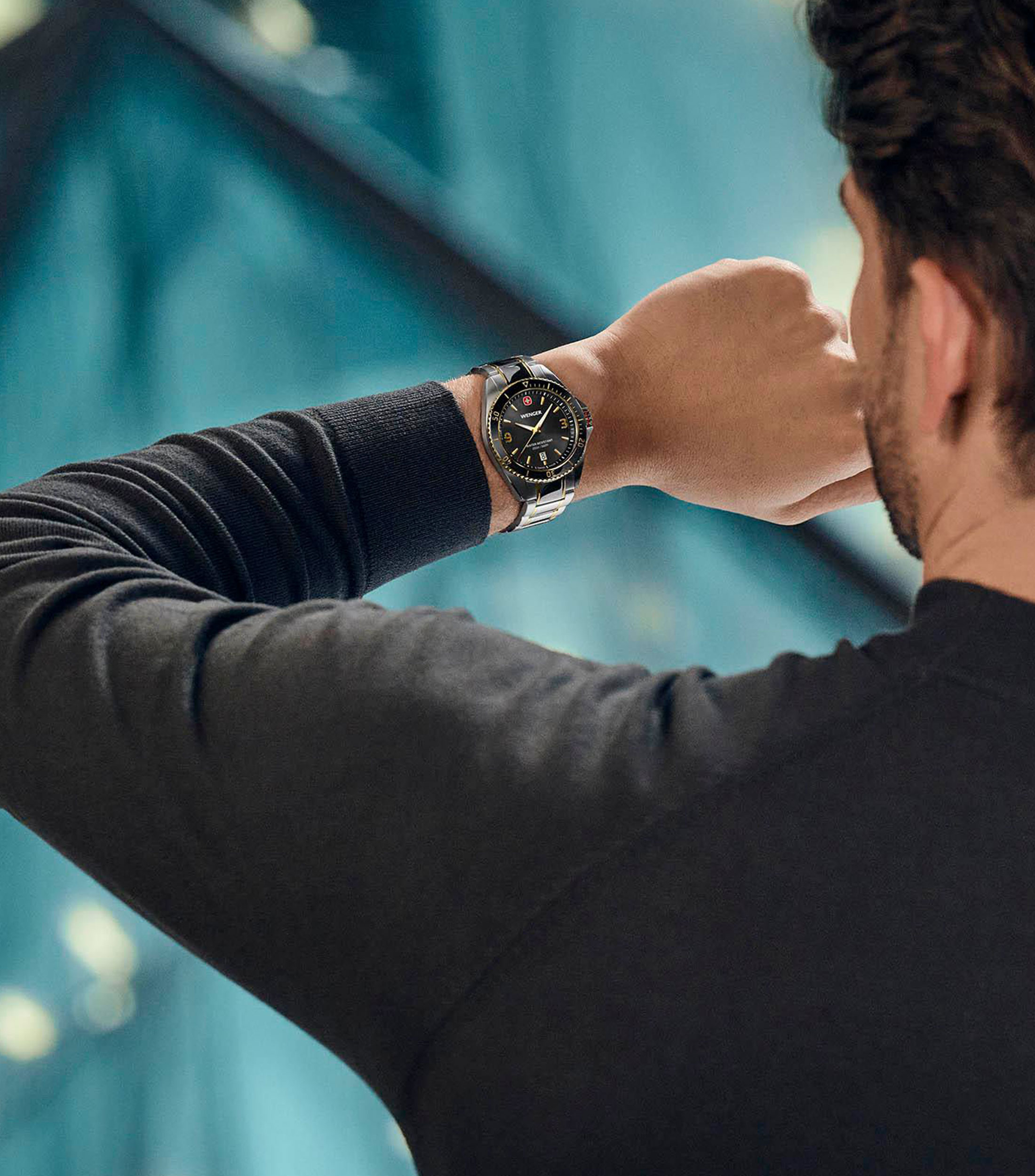 Reloj para Hombre Executive Casual Plateado, Negro