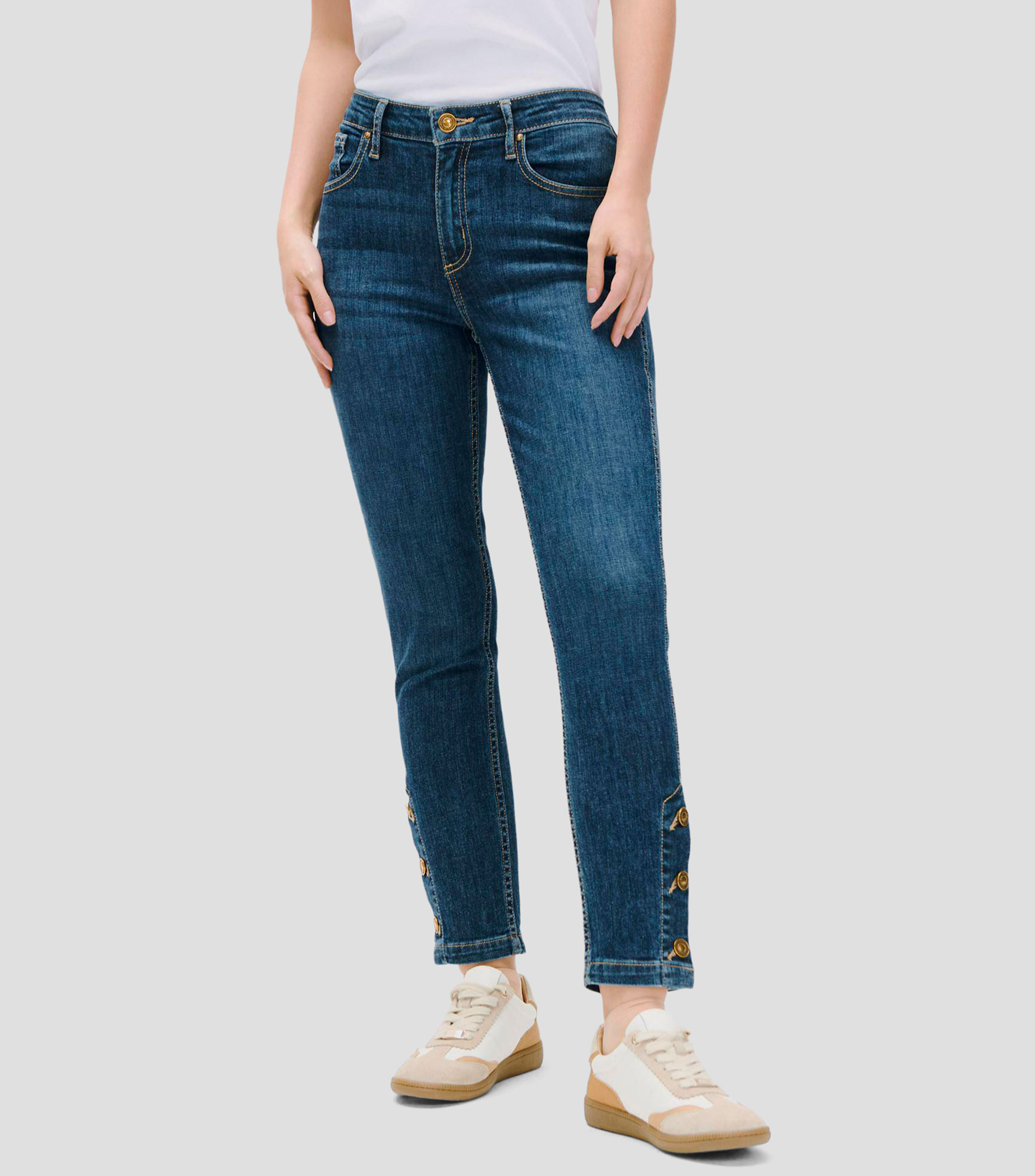 Jeans Skinny Tiro Medio Mujer