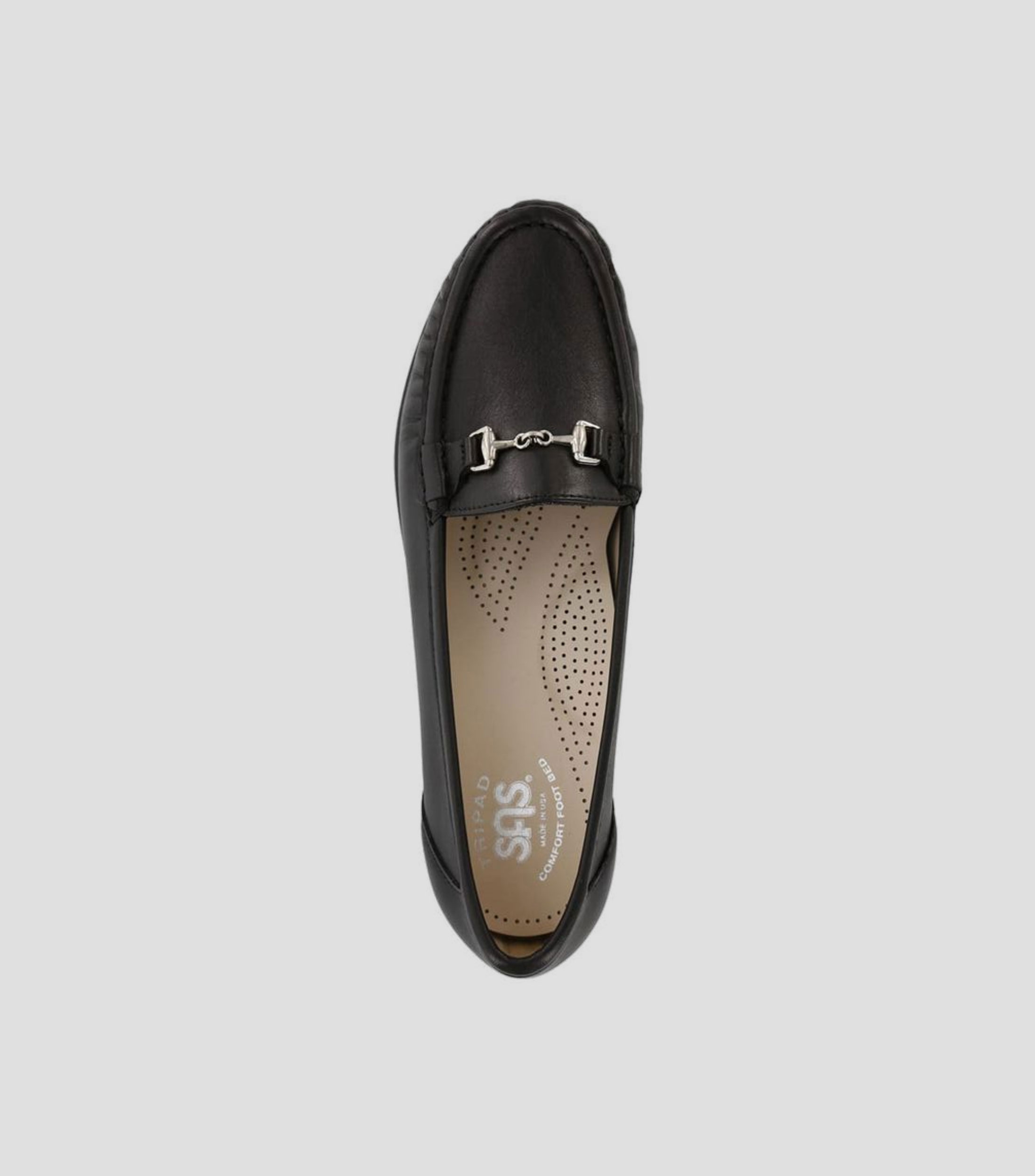 Mocasines en Piel con Tacón Bajo Media Luna Mujer