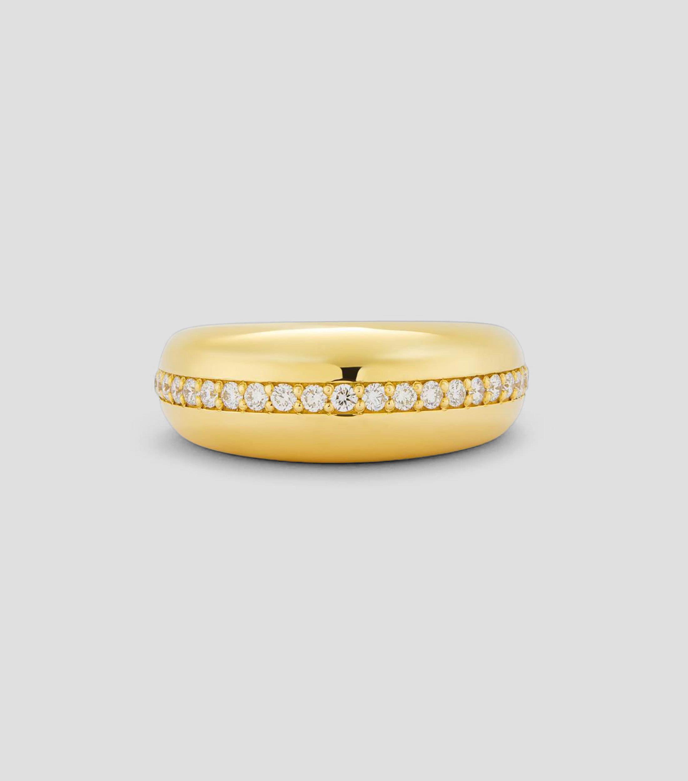 Anillo en oro amarillo de 18 kilates con diamante Mujer