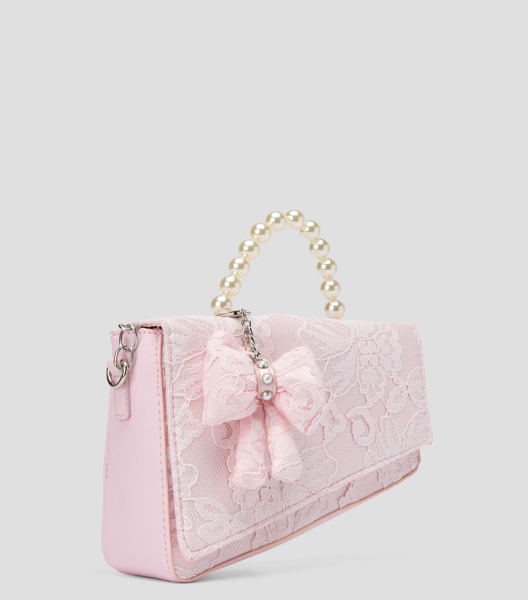 Bolsa crossbody rosa con flores Niña
