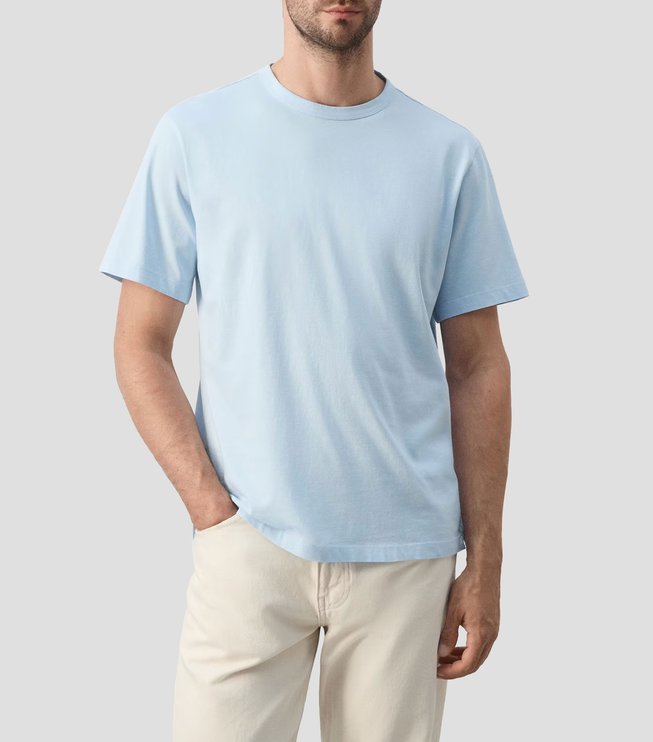Playera cuello redondo manga corta liso Hombre