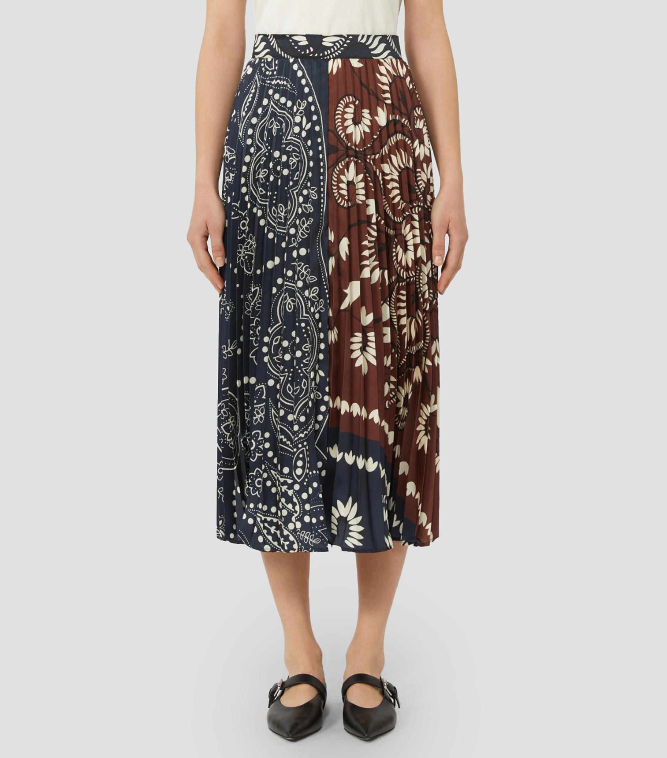 Falda midi de corte regular con estampado Mujer