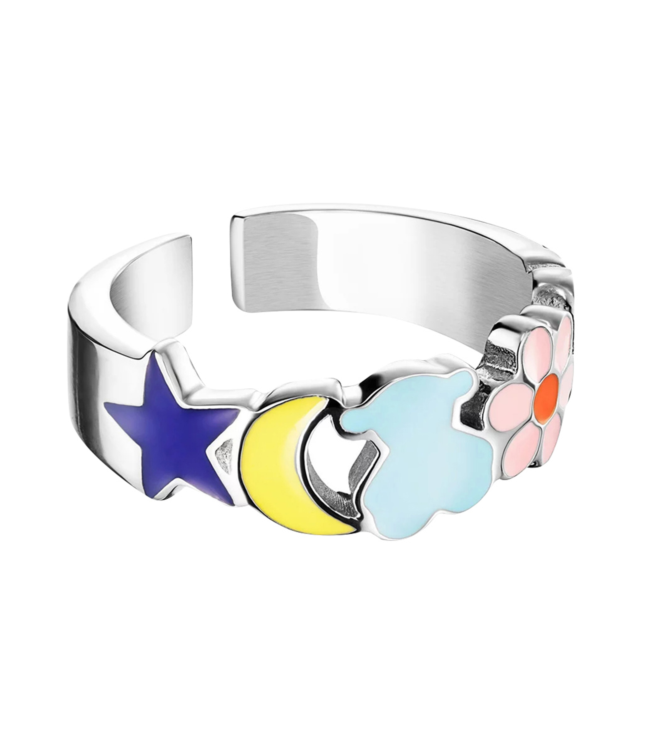 anillos plata mujer tous