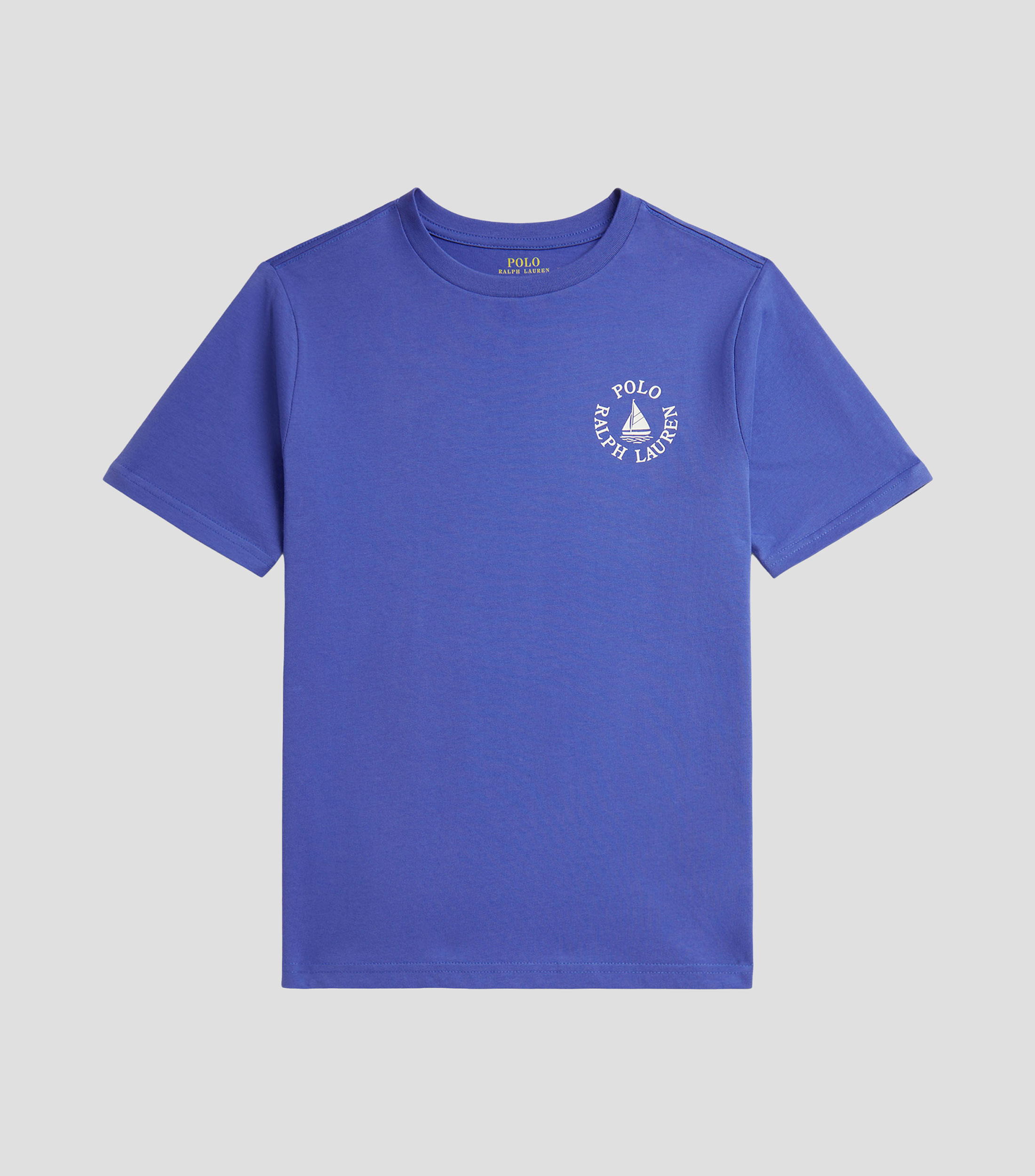 Playera de cuello redondo con manga corta lisa Niño