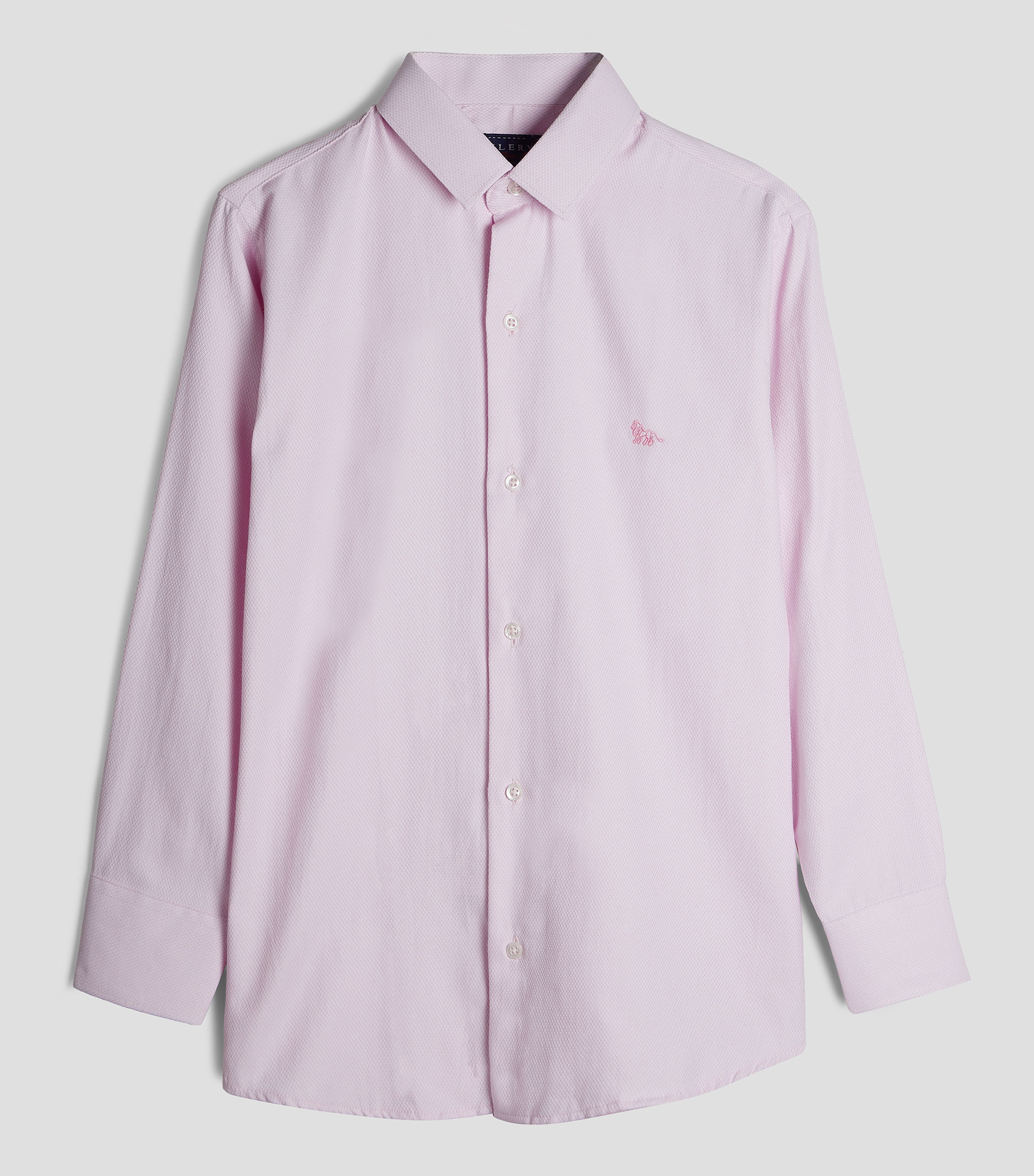 Camisa de vestir microdiseno de manga larga Nino