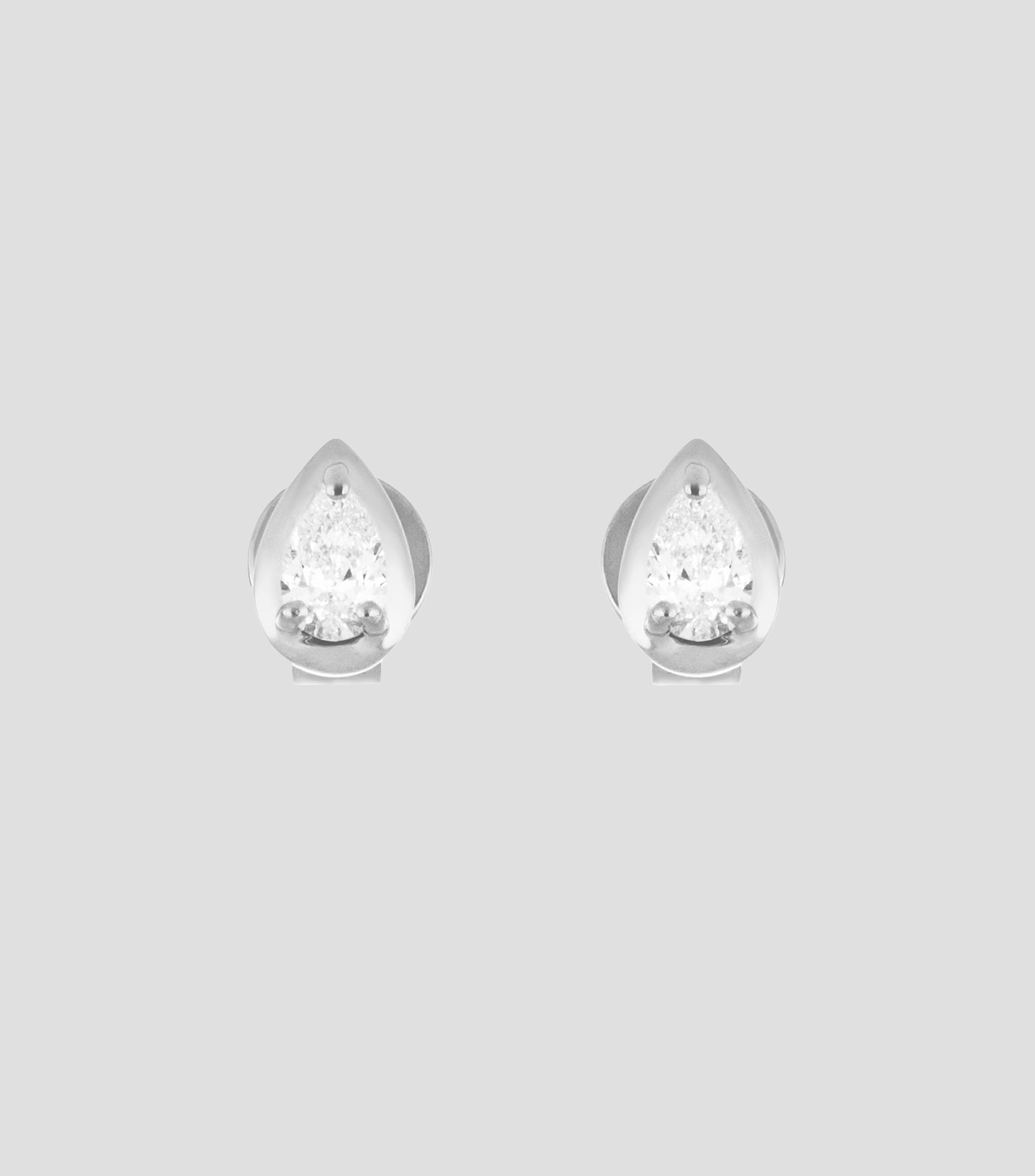 Broqueles en Oro blanco de 18 Kilates con diamantes Mujer