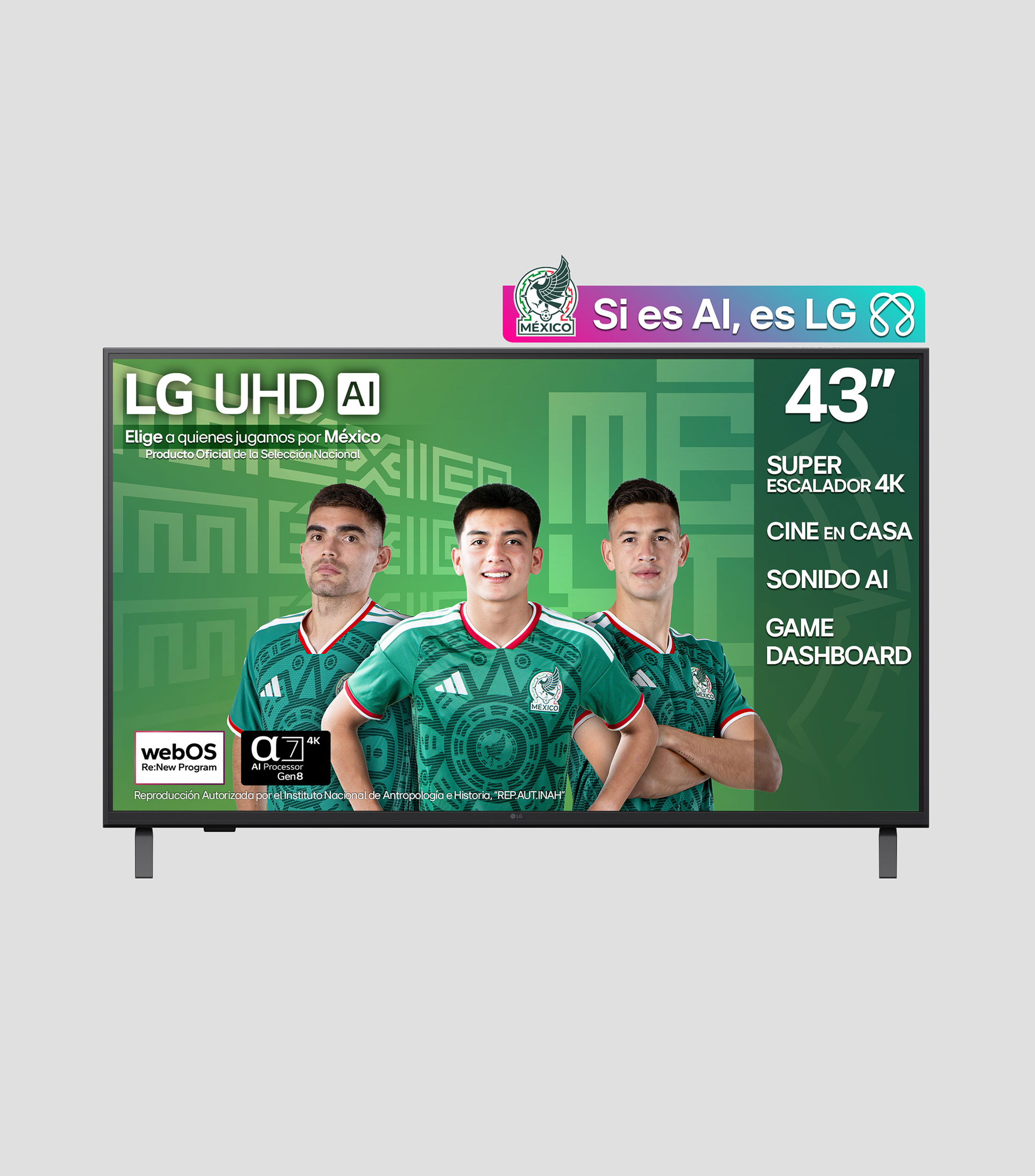 Pantalla 43 pulgadas plana LED AI UA75 4K SMART TV 2025