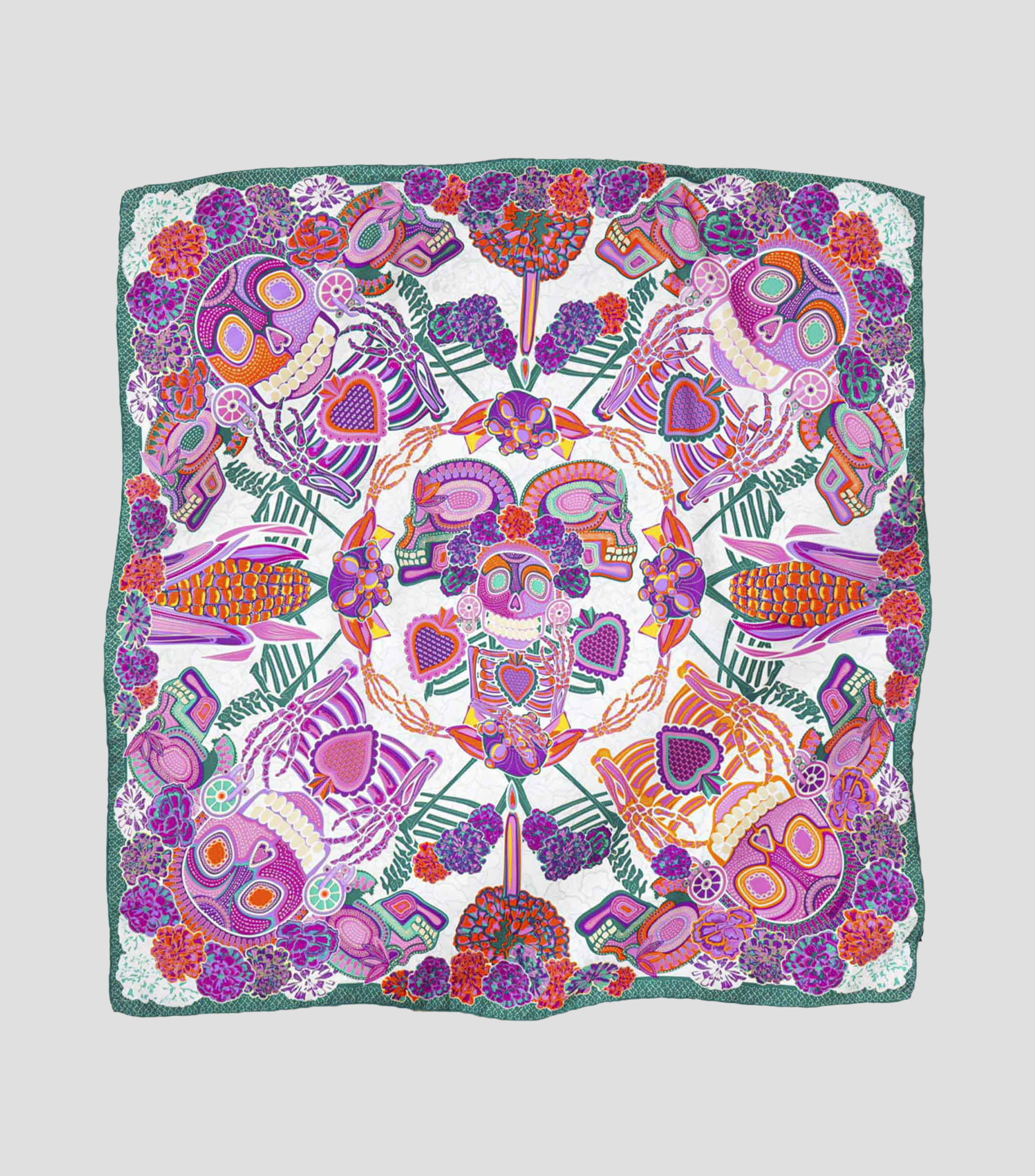Mascada Estampada Día de Muertos Catrina Mujer