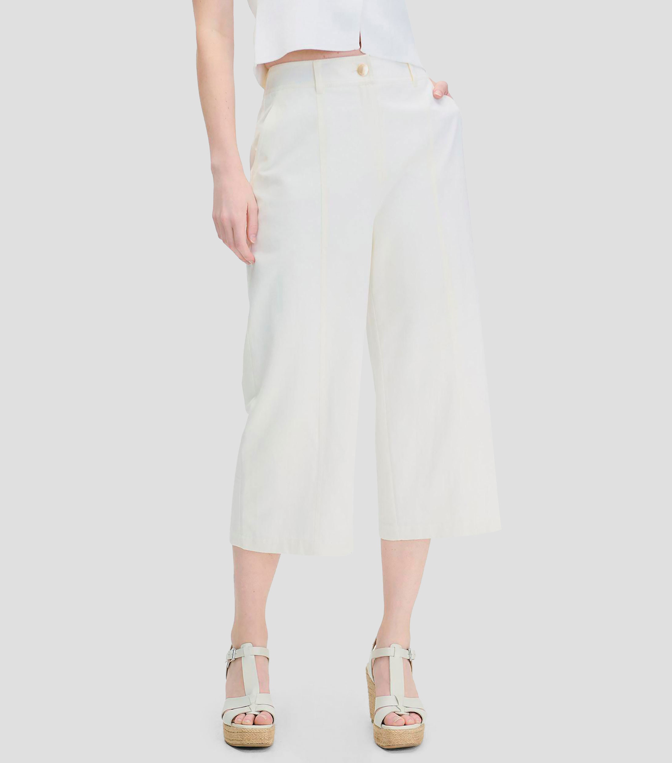 Pantalón Tiro Alto Natural Detalle Fraccionado Mujer