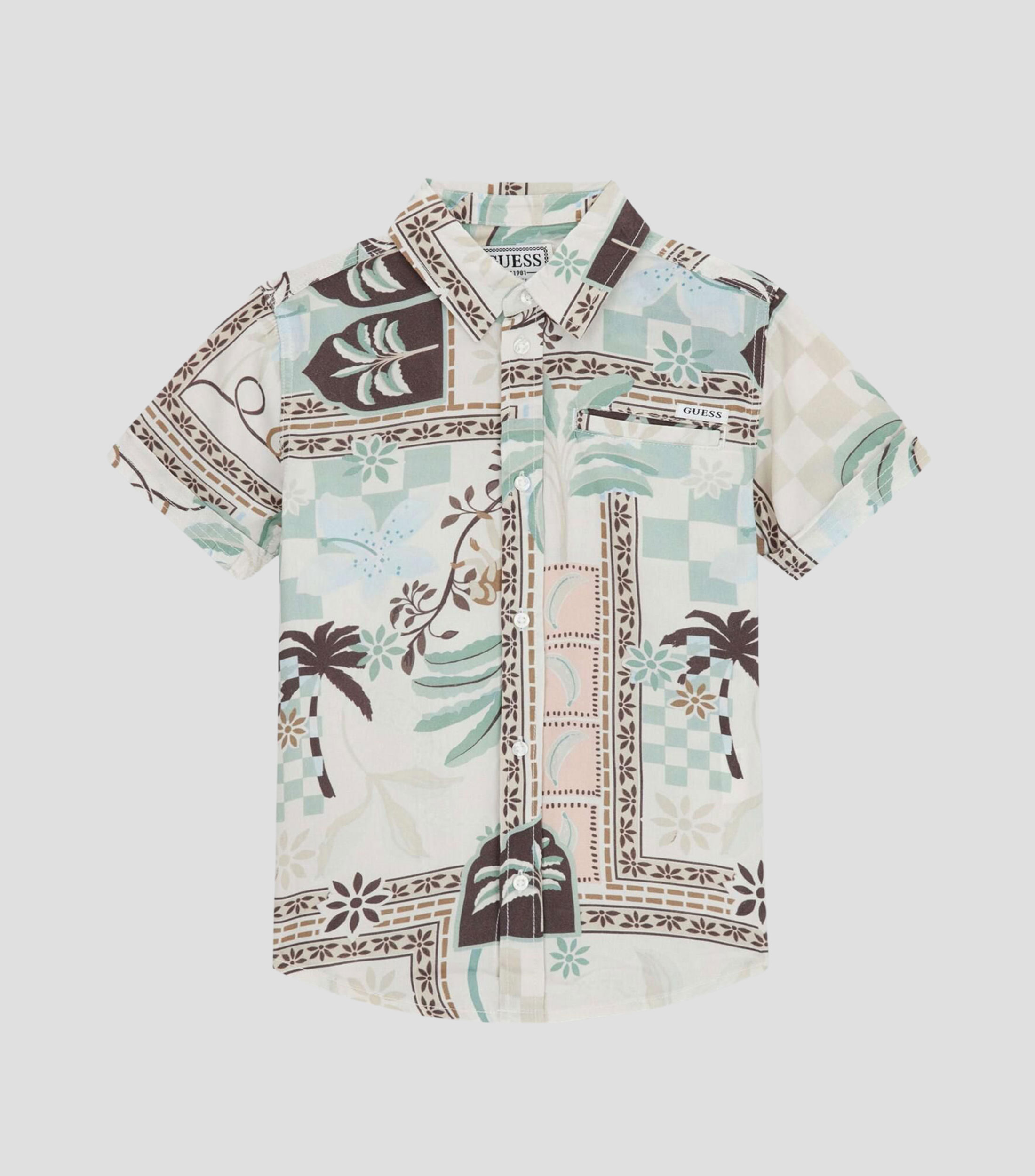 Camisa estampada con manga corta Niño