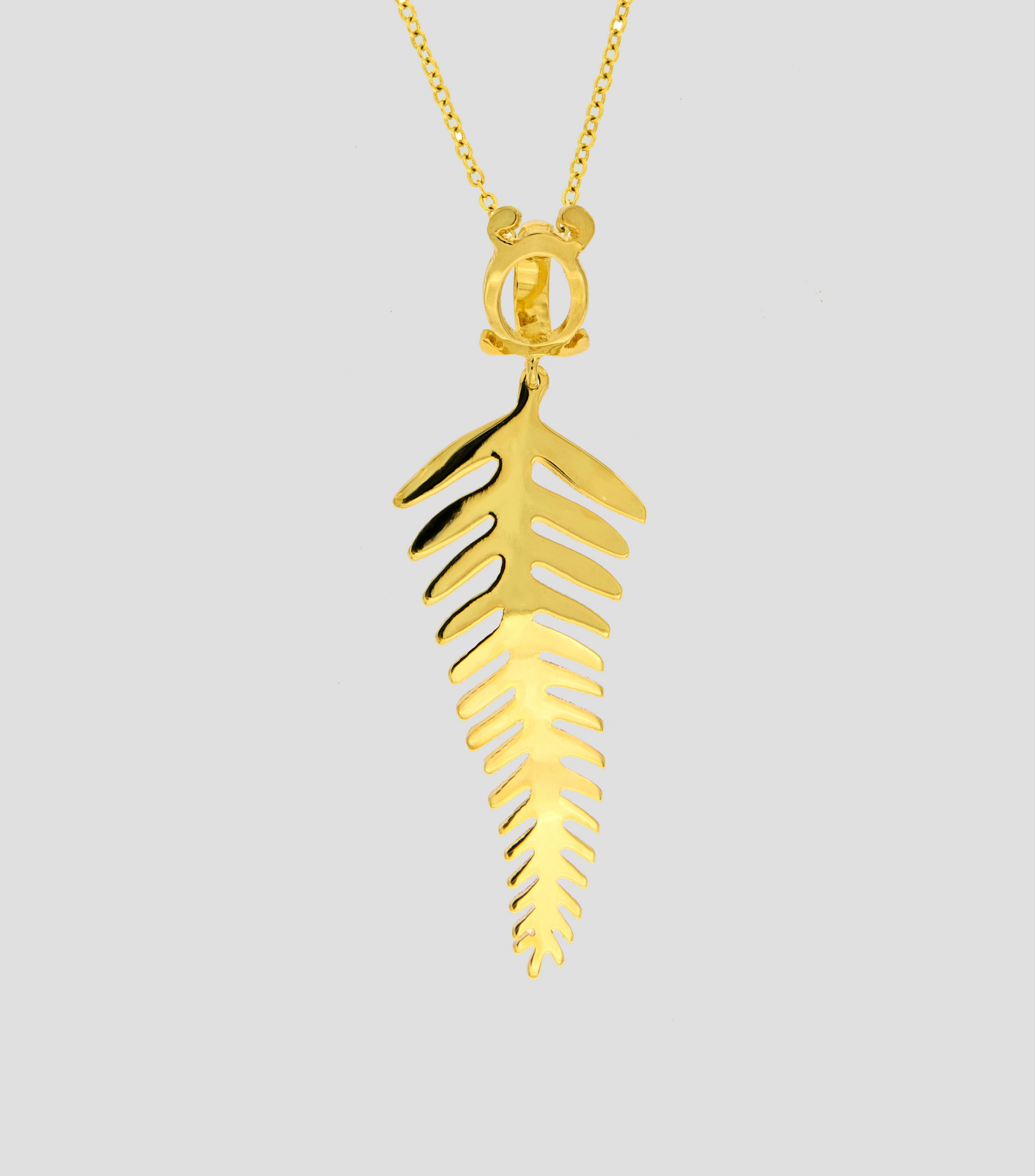 Dije en plata .925 con forma de hoja Mujer