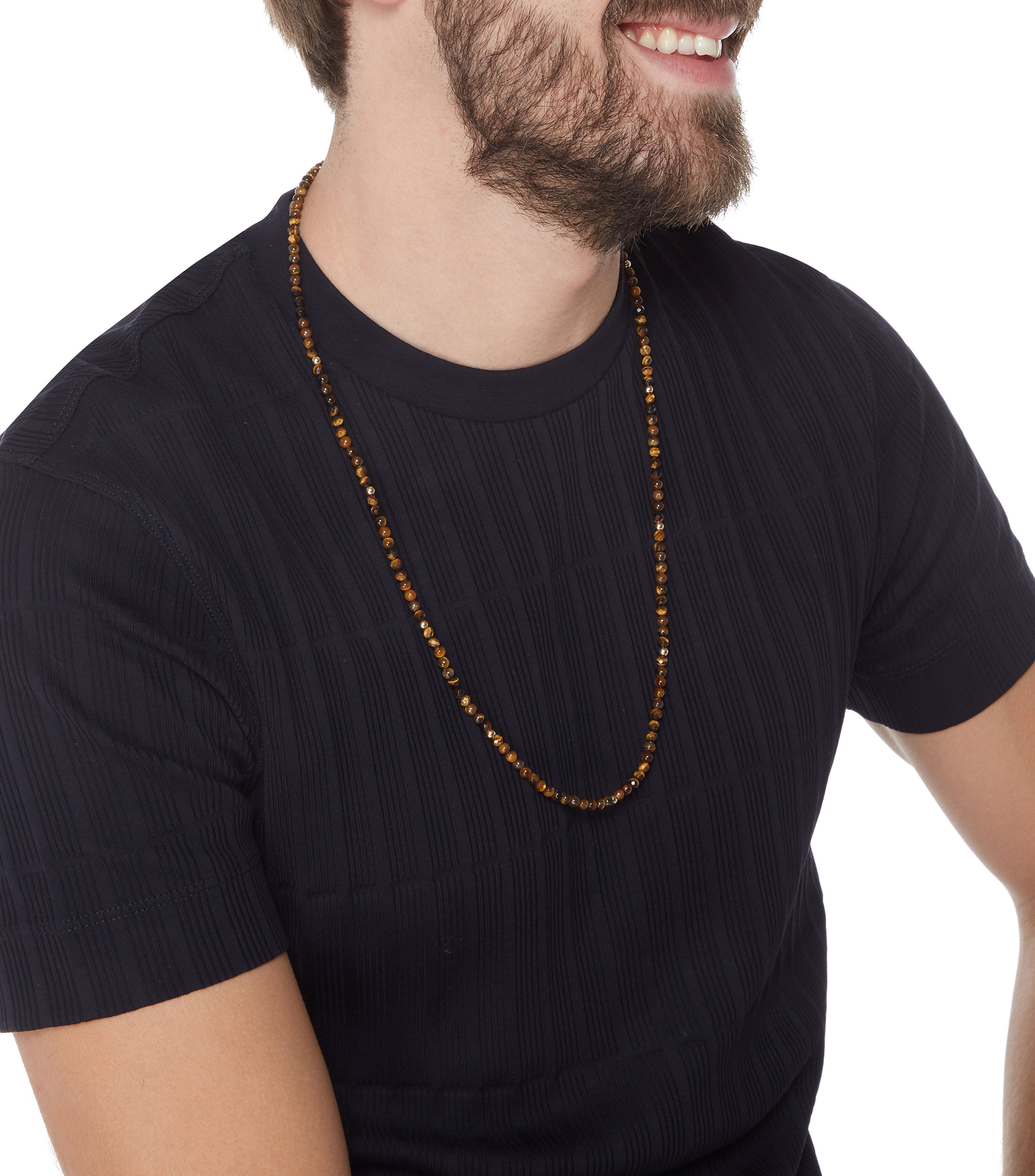 Collar con ojo de tigre Hombre