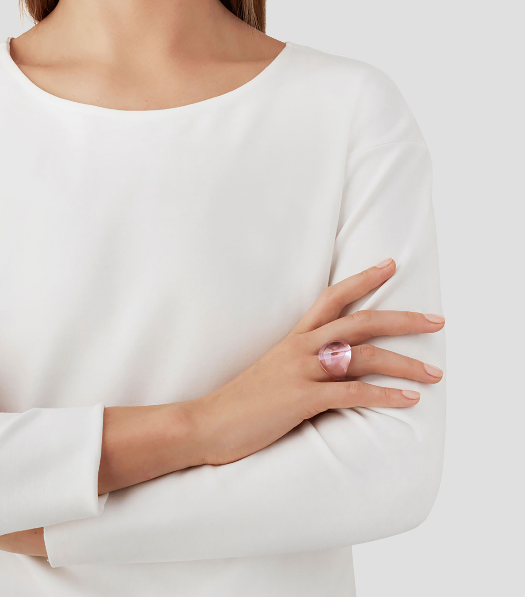 Anillo Cabuchón rosado Mujer talla 52