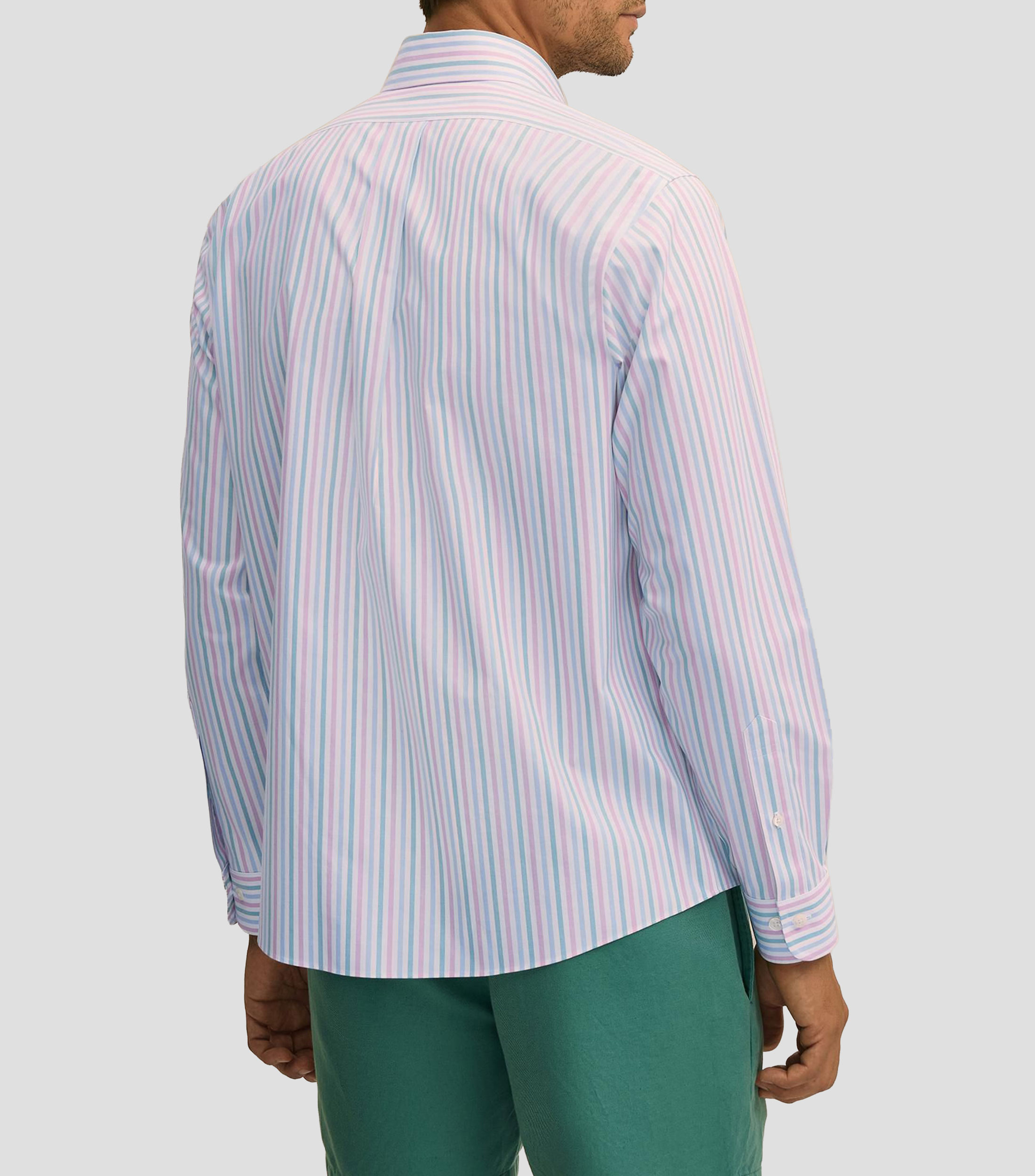 Camisa rayas manga larga Hombre