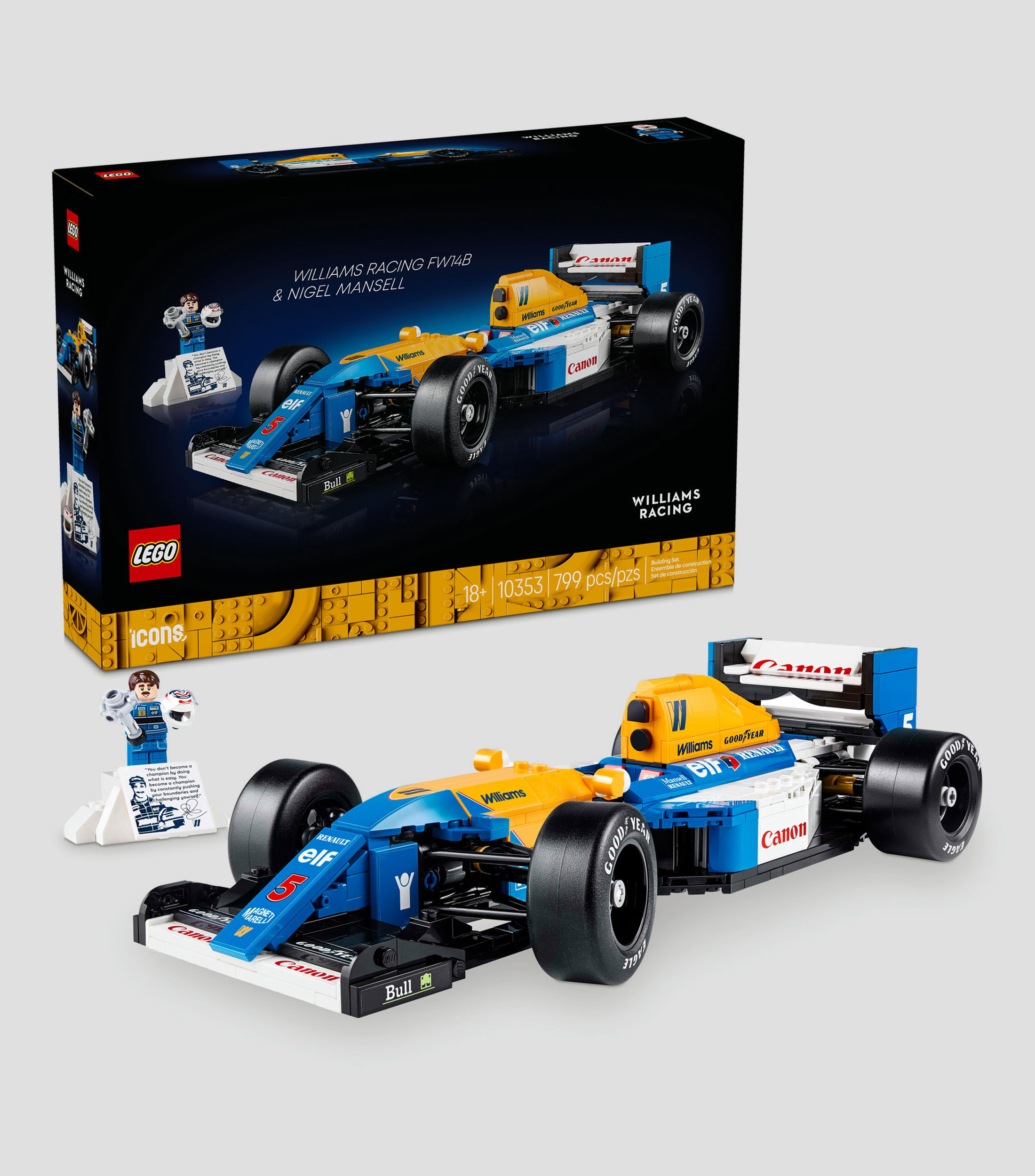 Lego Icons Williams Racing FW14B y Nigel Mansell 10353