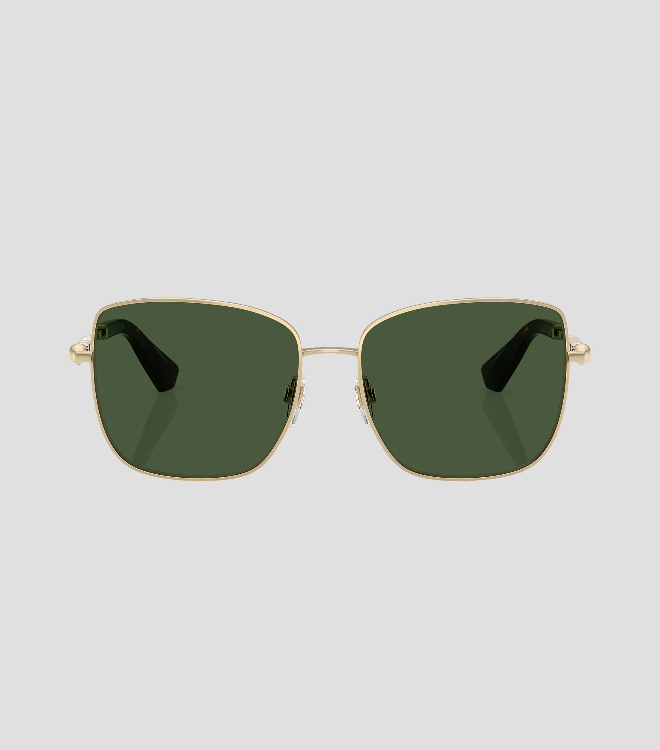 Lentes de sol cuadrados dorados Mujer