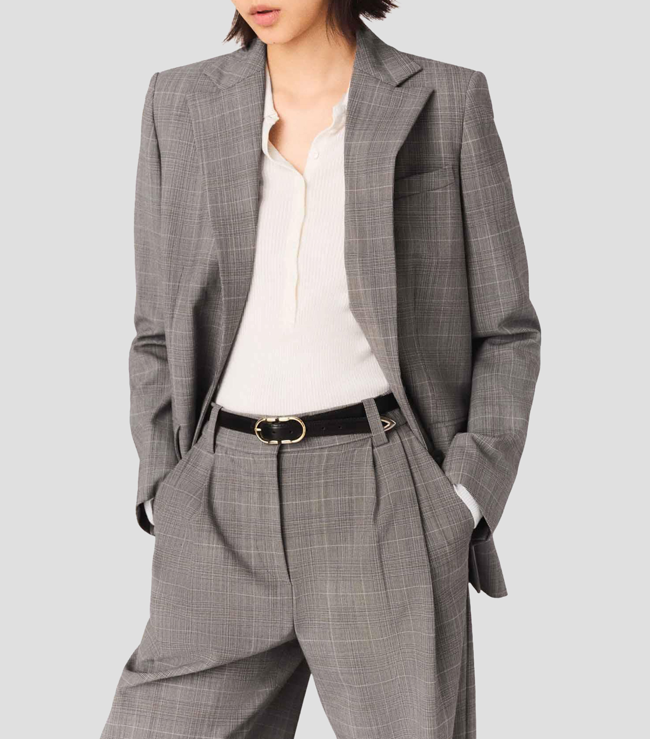 Saco con líneas Mujer