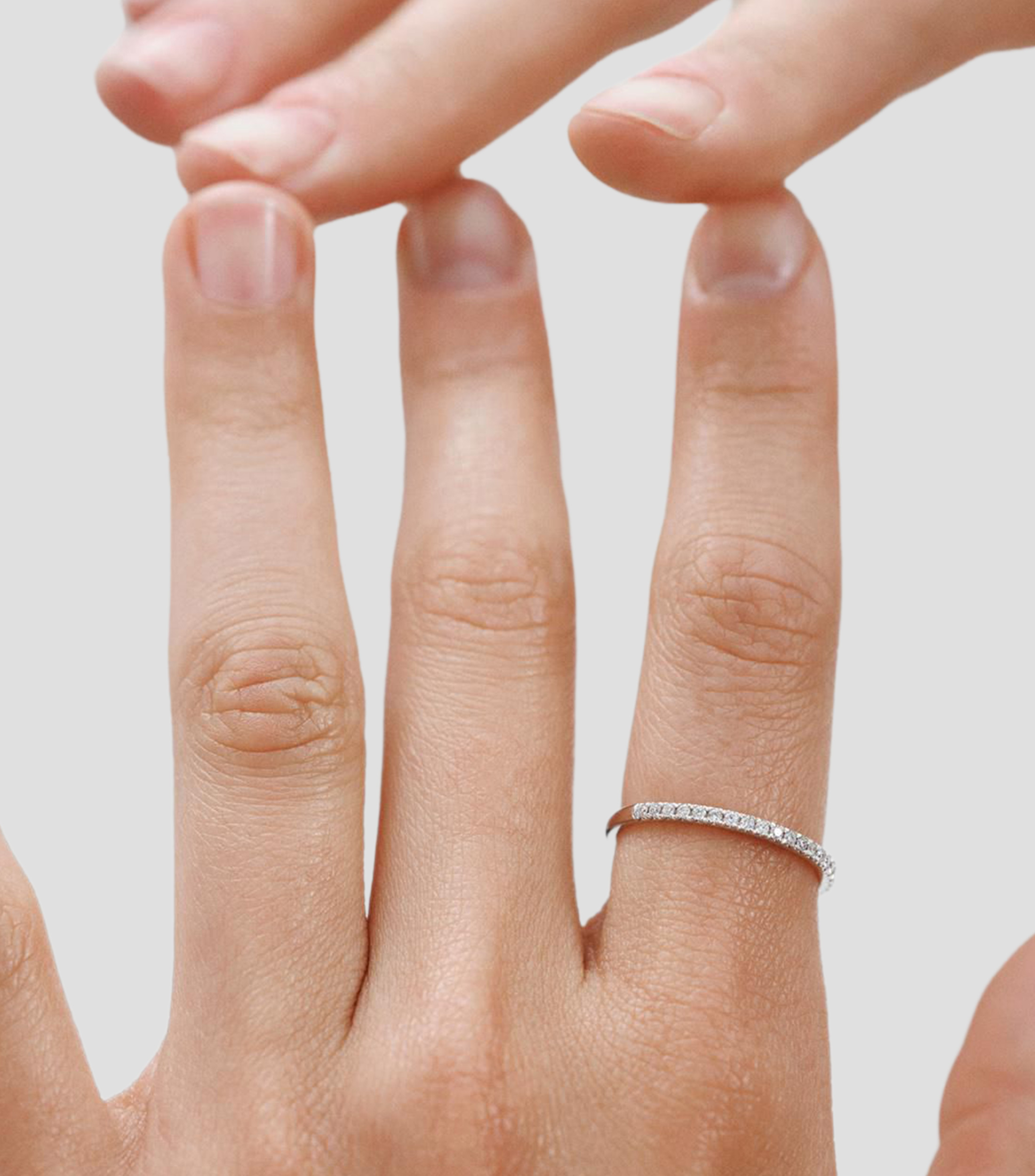 Anillo en Oro blanco con Diamantes Mujer