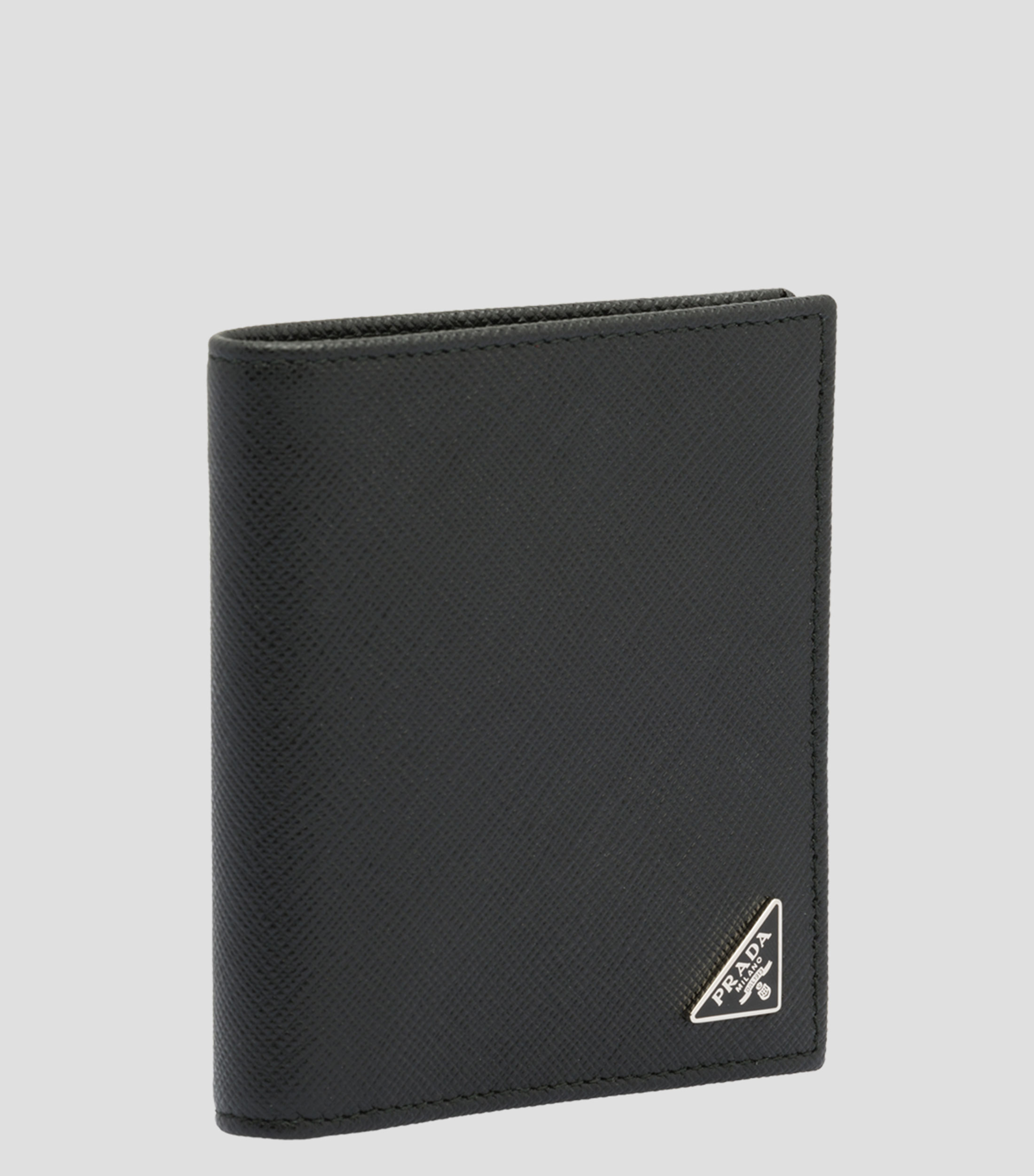 Cartera bifold en piel Saffiano fantasía Hombre
