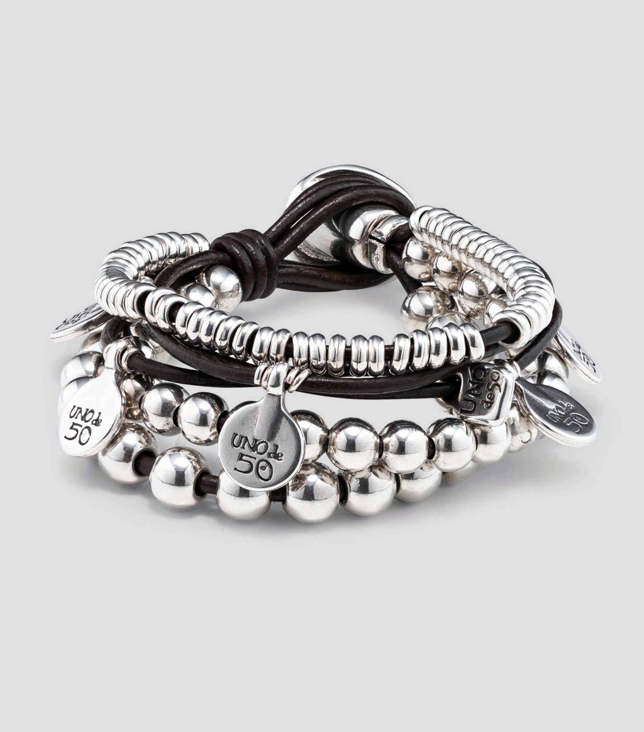 Pulsera cuádruple El Lío Pardo Mujer