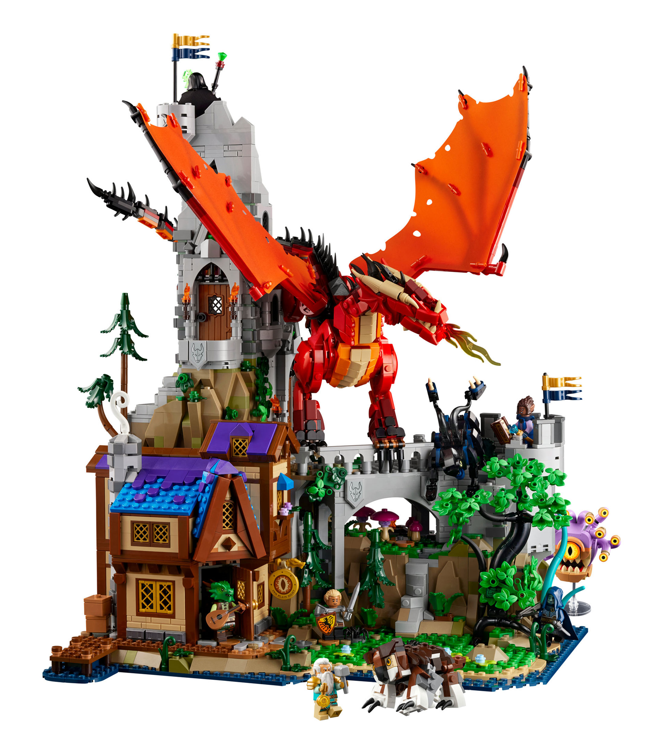 Lego Ideas Dungeons & Dragons Aventura del Dragón Rojo Set de Construcción 21348