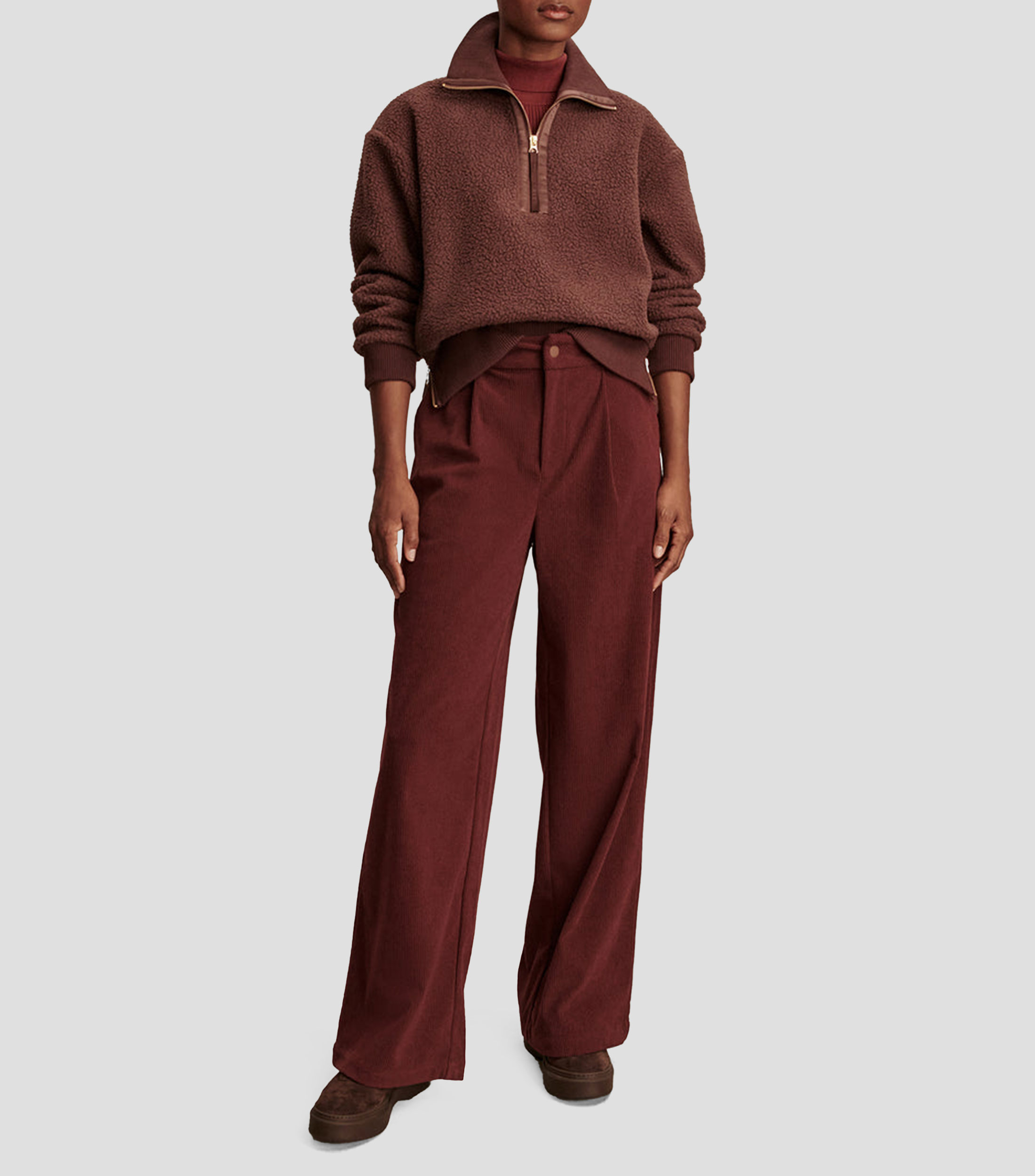 Sudadera Half Zip Fleece Roselle Mujer