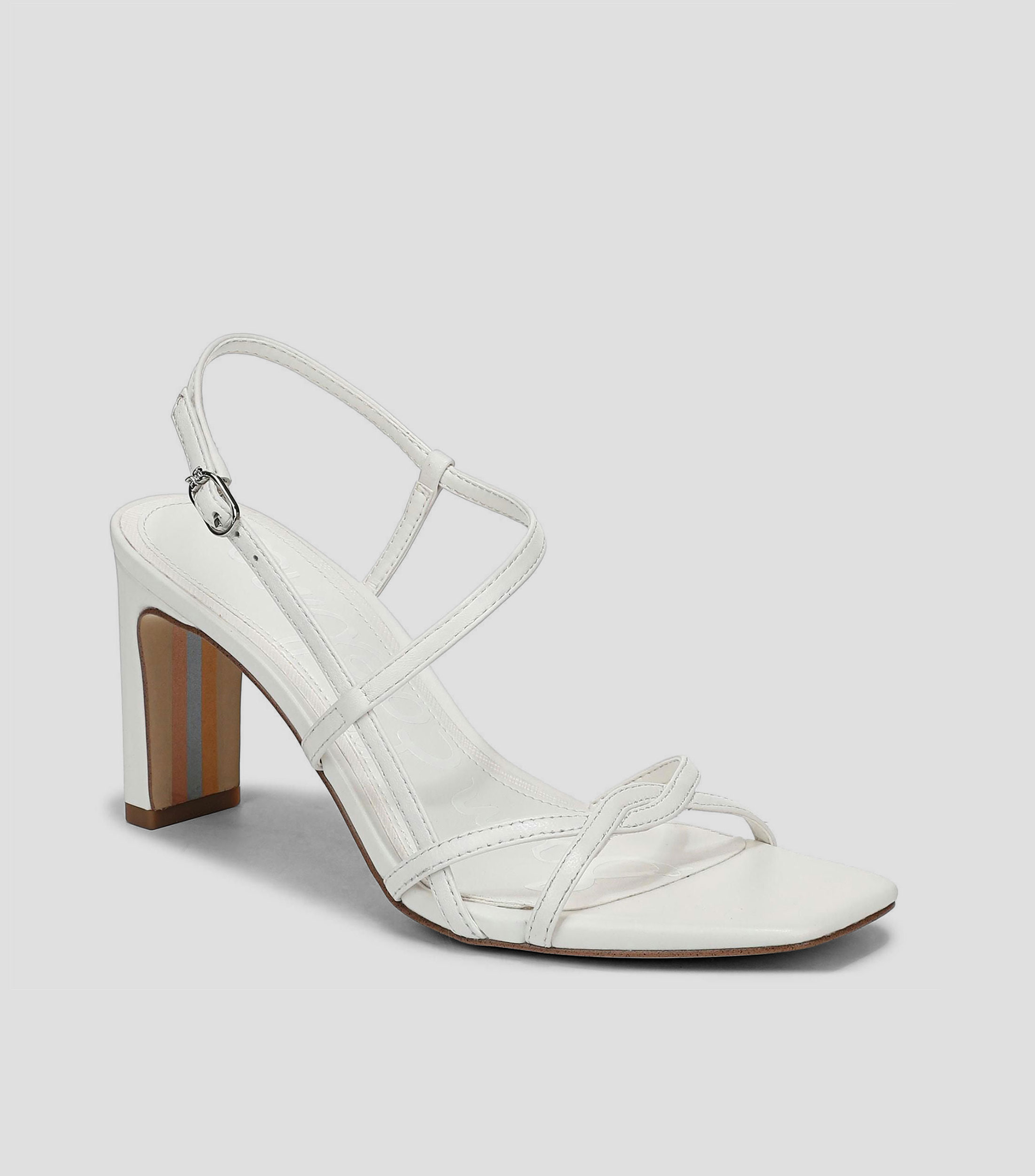 Sandalias con tacón medio cuadrado Mujer