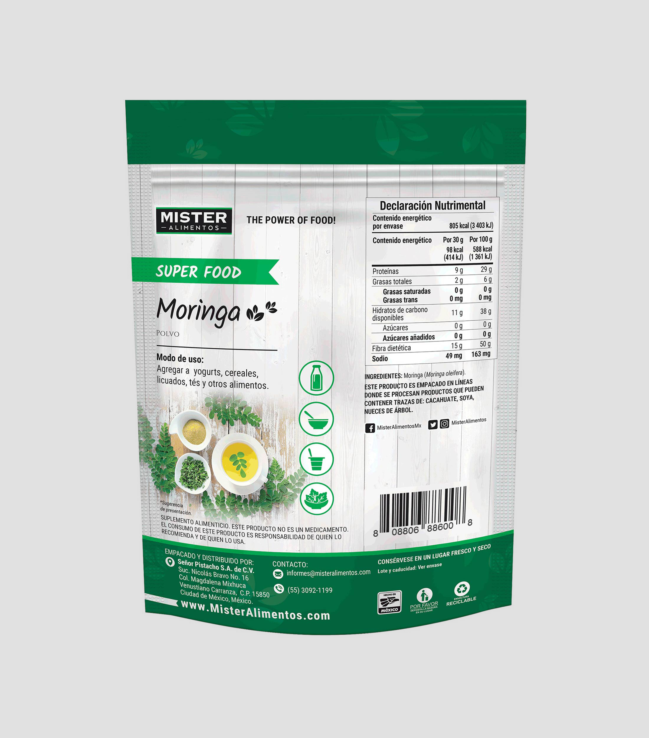 Moringa en polvo, 250 g