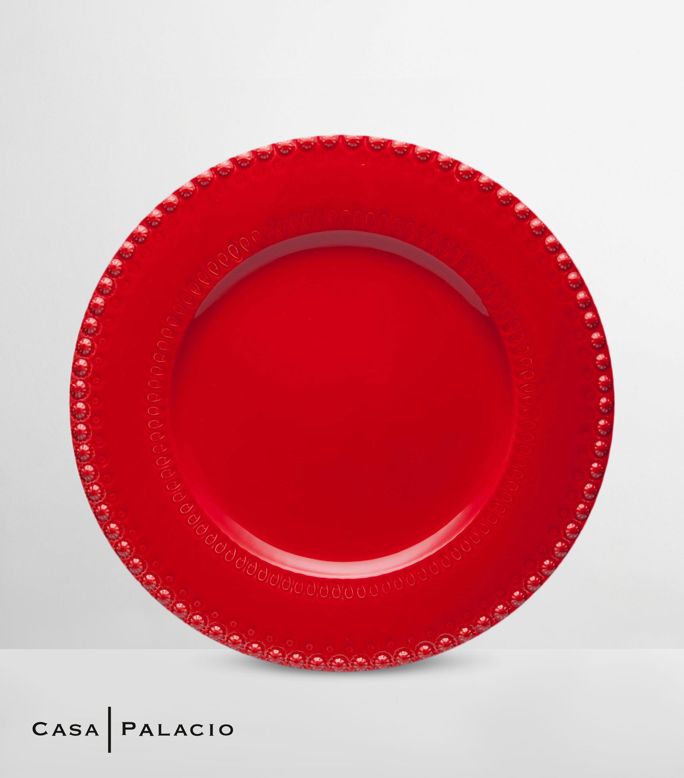 Plato trinche Fantasia en ceramica roja