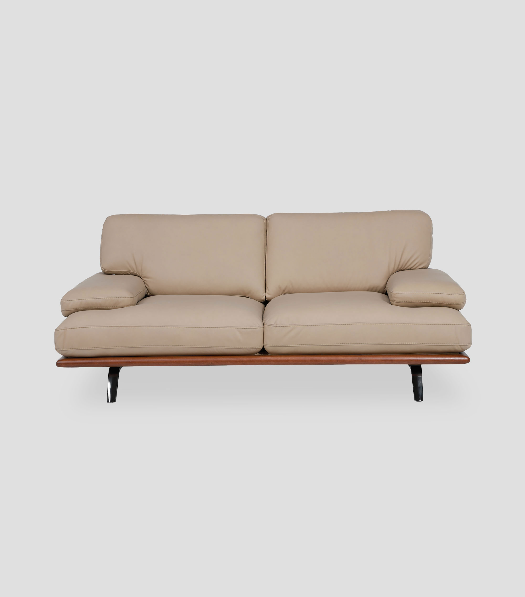 Love Seat en piel Go Beyond Sand