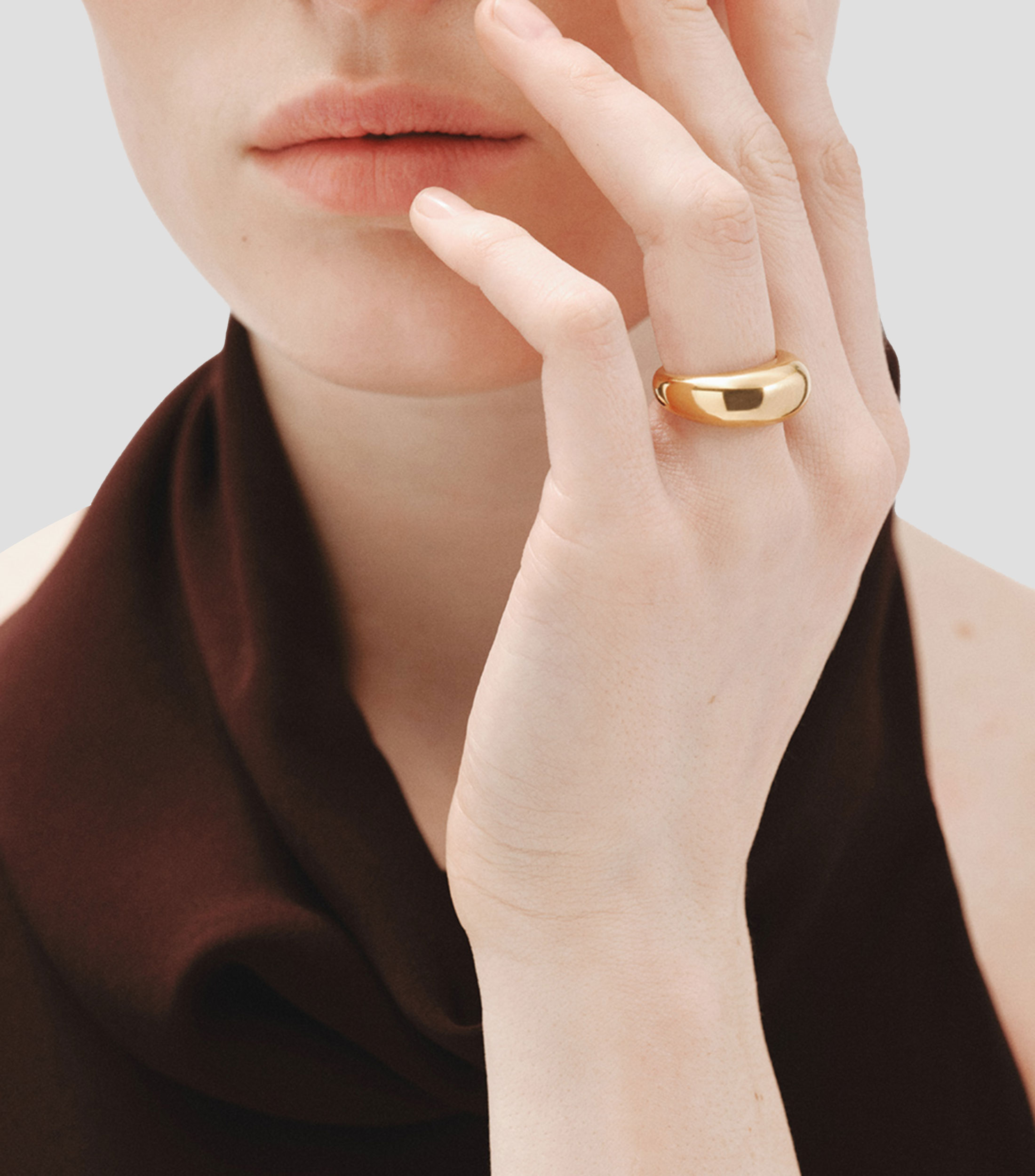 Anillo abombado en Plata .925 Mujer