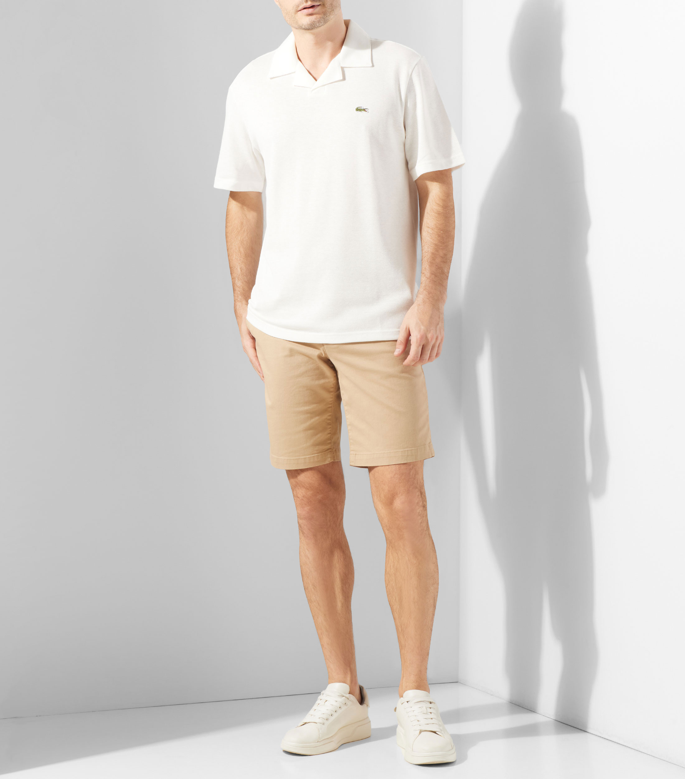 Playera polo manga corta lisa Hombre