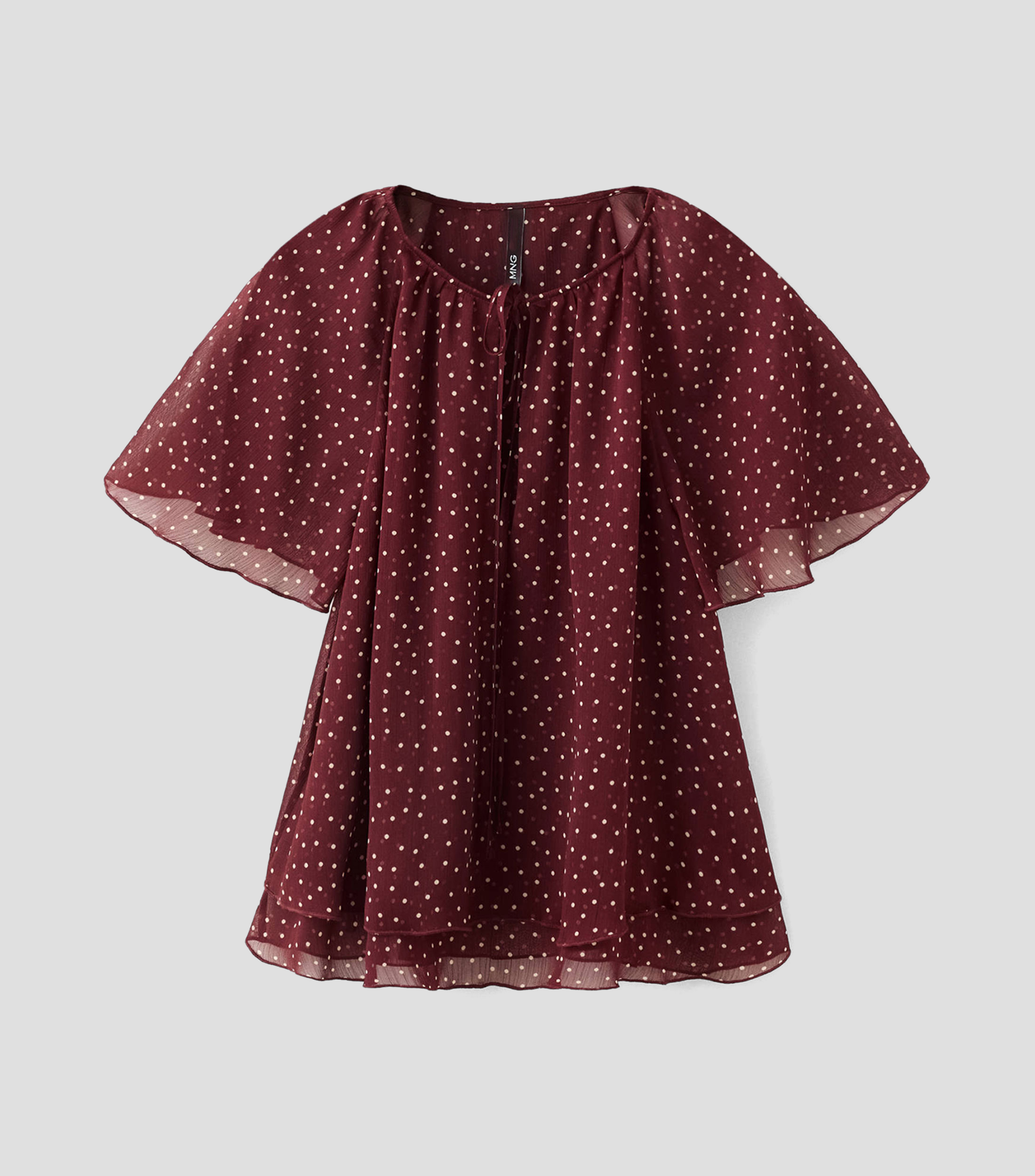 Blusa polkadots manga corta Mujer